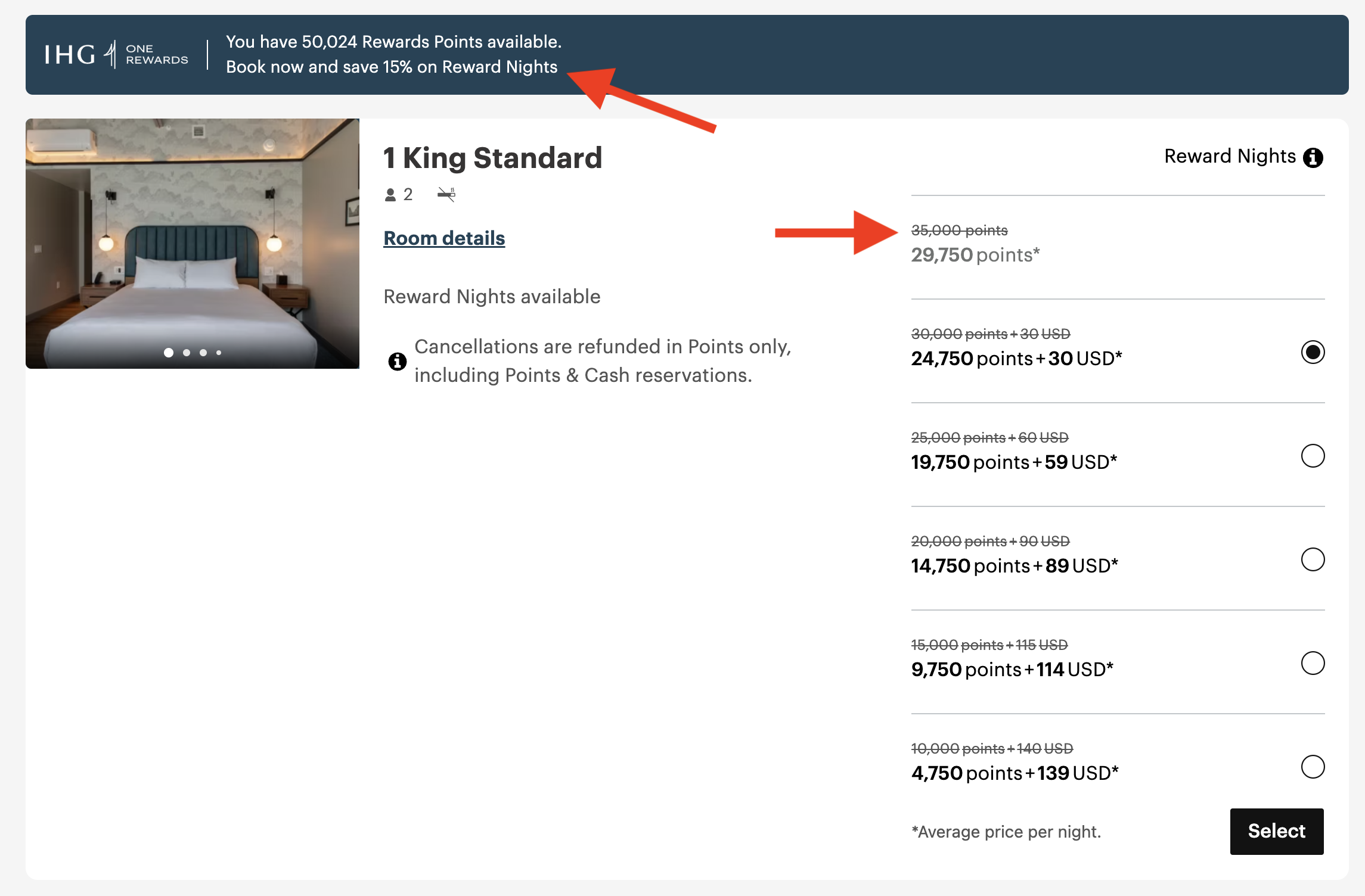 IHG 15 off using IHG points deal IHG 15 off using IHG points deal