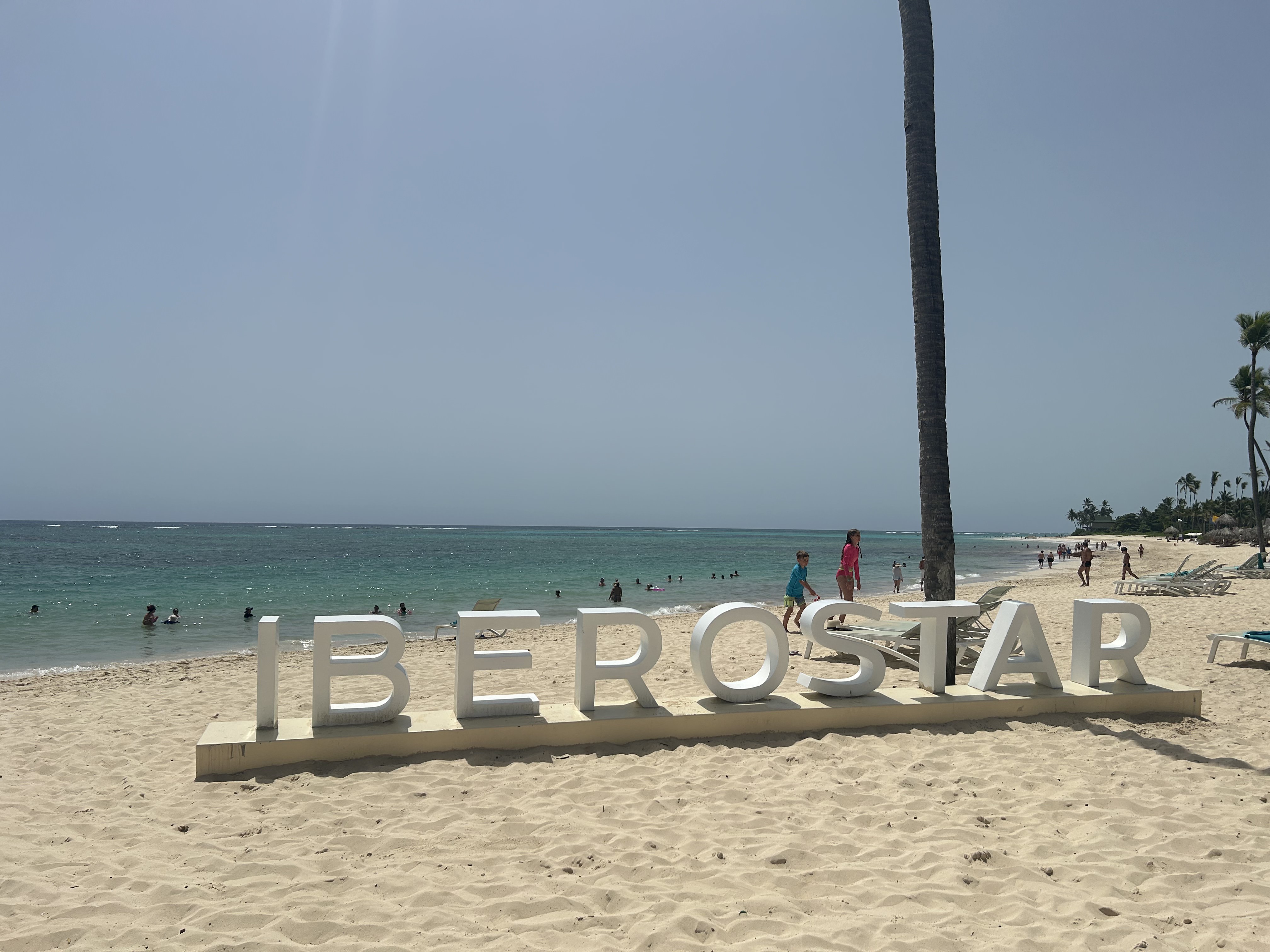 Iberostar Selection Bavaro Suites beach Iberostar Selection Bavaro Suites sign on beach