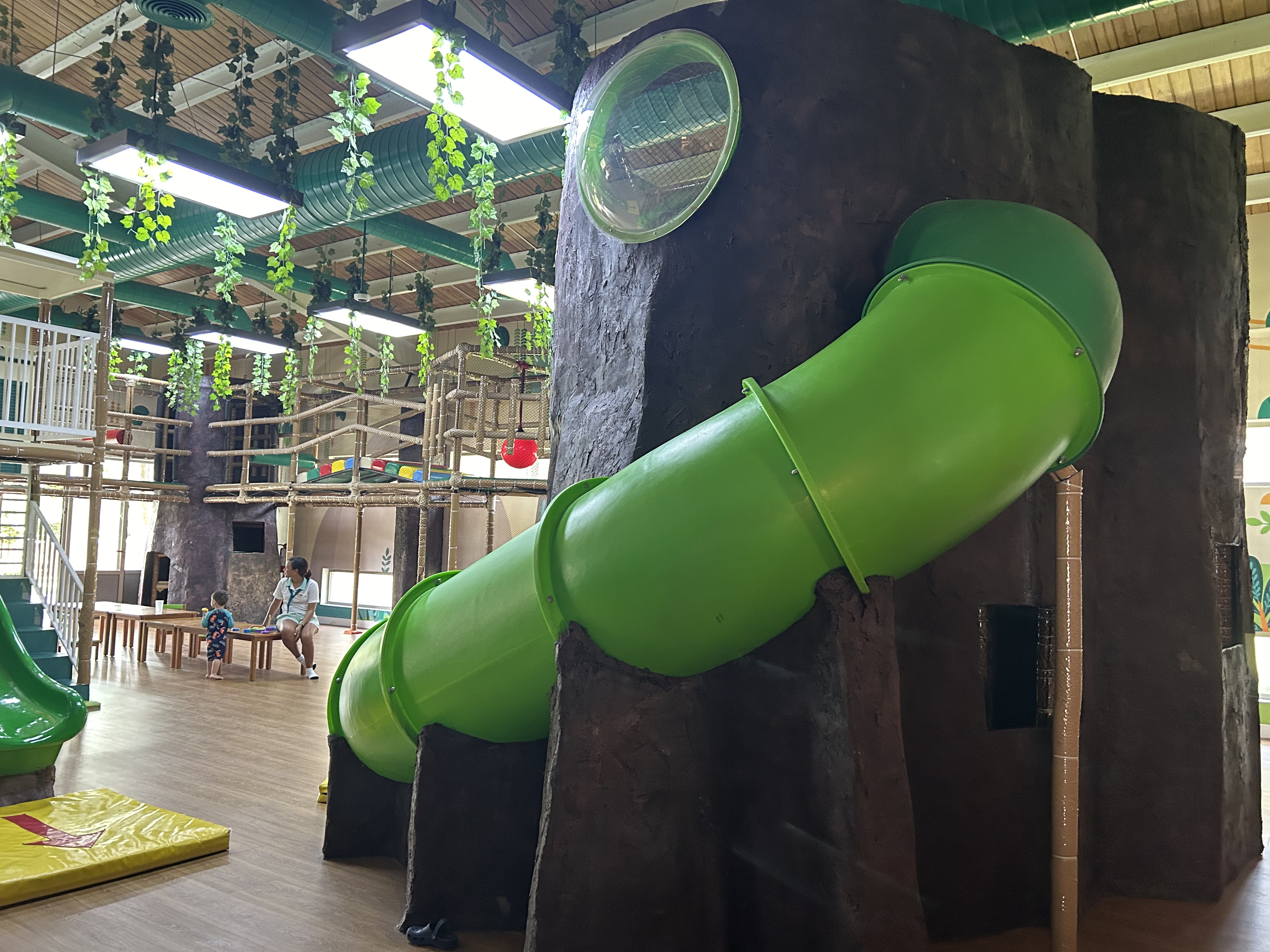 Iberostar Selection Bavaro Suites green slide Iberostar Selection Bavaro Suites kiddie slide