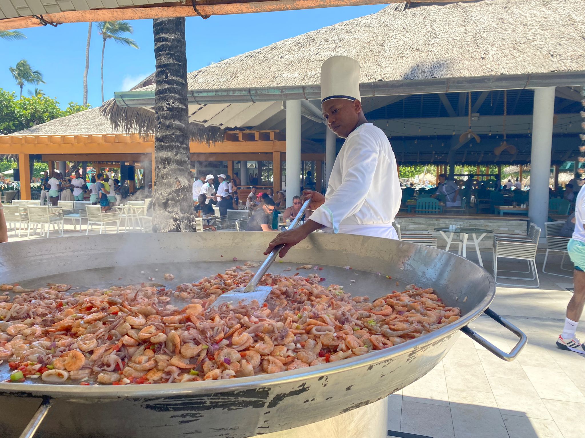 Iberostar Selection Bavaro Suites chef cooking Iberostar Selection Bavaro Suites paella