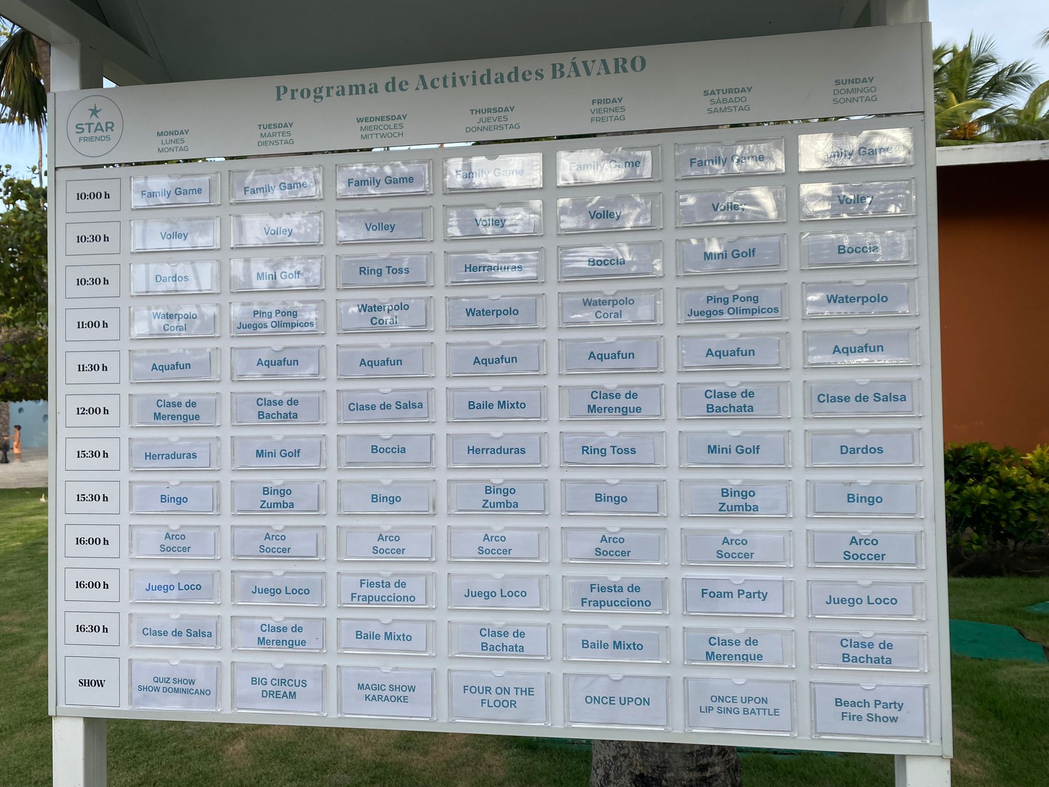 Iberostar Selection Bavaro Suites activity calendar Iberostar Selection Bavaro Suites activity program