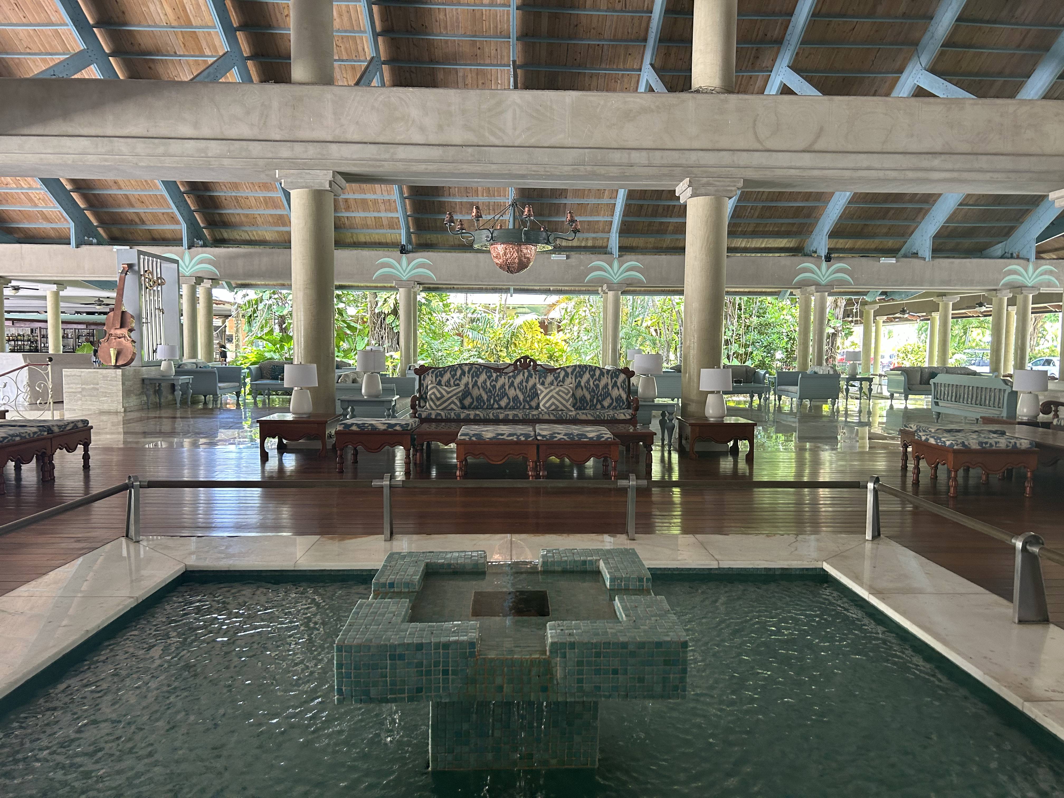 Iberostar Selection Bavaro Suites Lobby Iberostar Selection Bavaro Suites seating and pond
