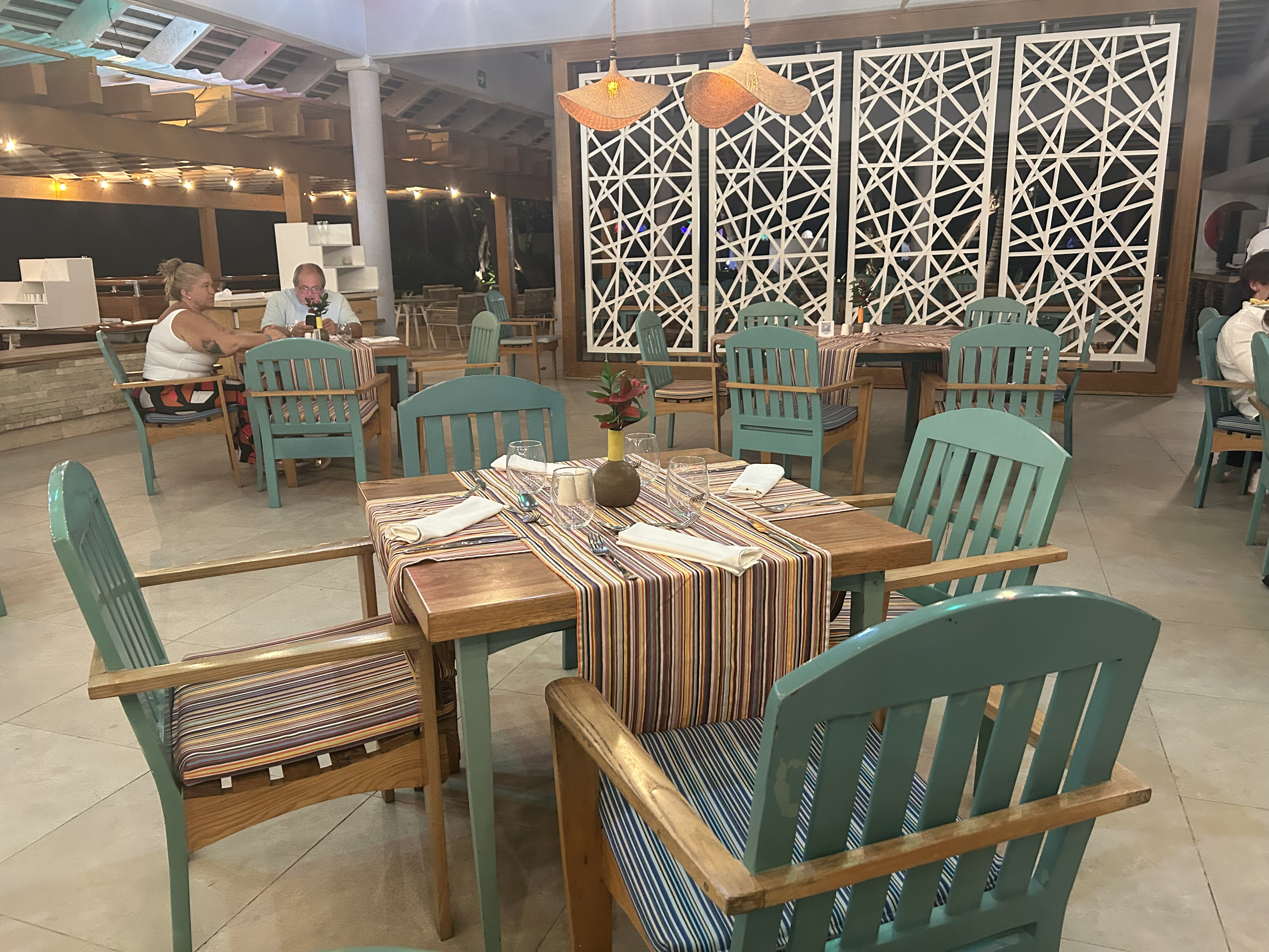 Iberostar Selection Bavaro Suites Tamarind Mexican restaurant Iberostar Selection Bavaro Suites table and chairs