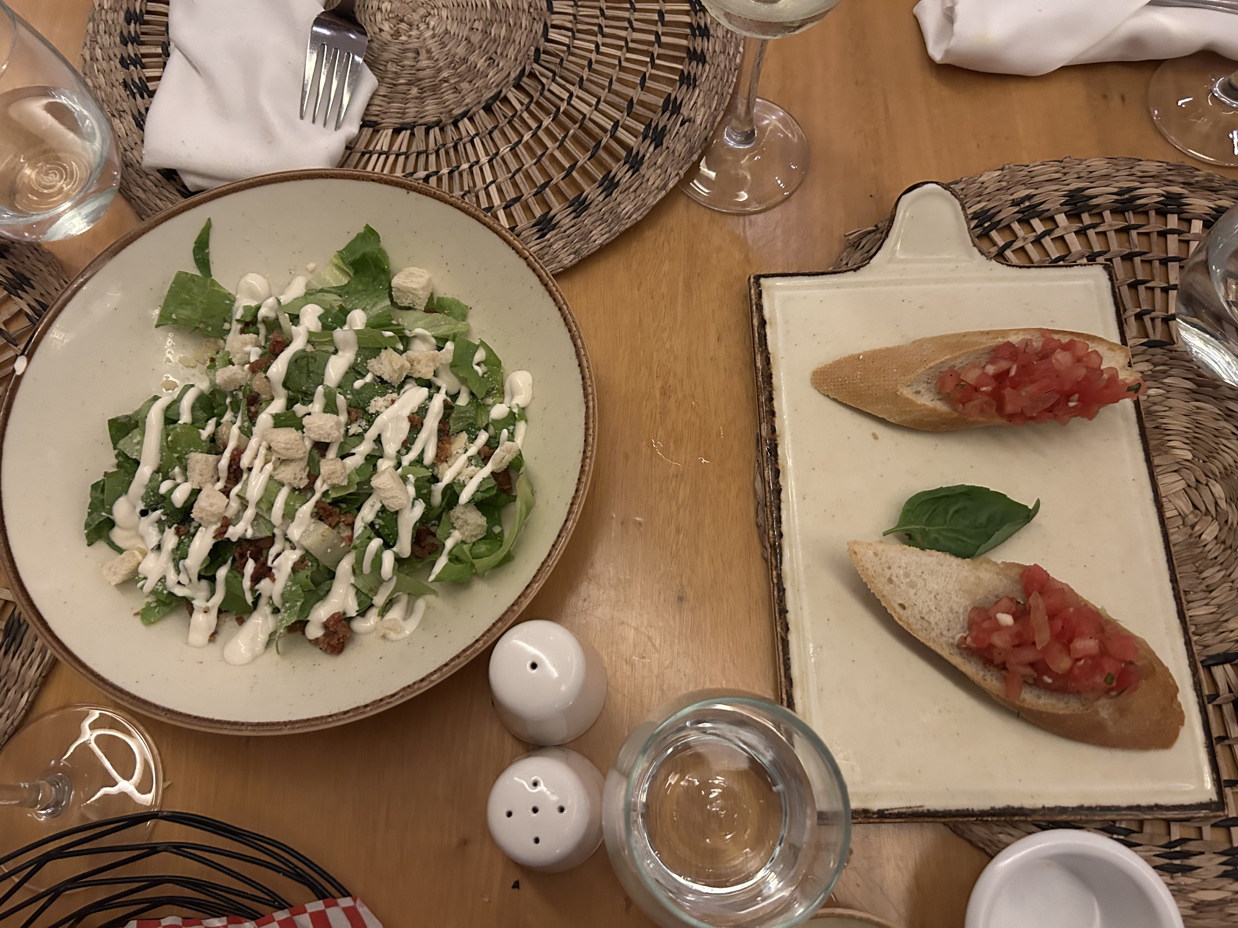 Iberostar Selection Bavaro Suites salad and bruschetta Iberostar Selection Bavaro Suites Italian food
