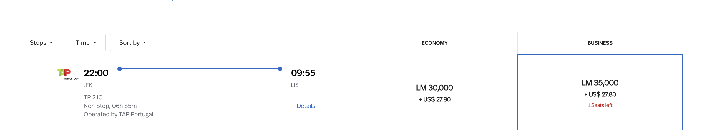 JFK LIS LifeMiles JFK LIS LifeMiles