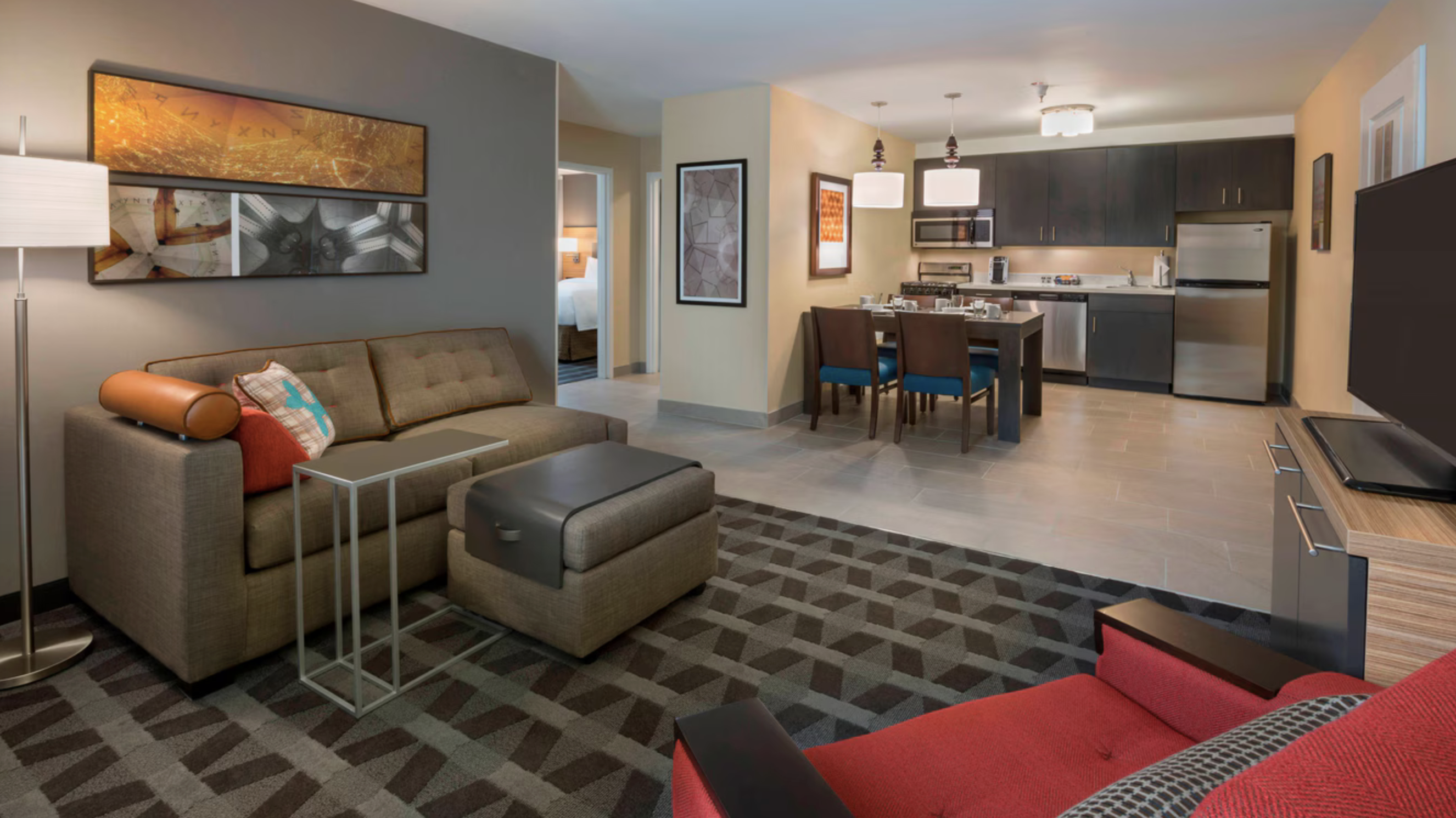 Living room of a 2 bedroom suite at the TownePlace Suites Ottawa Kanata Living room of a 2 bedroom suite at the TownePlace Suites Ottawa Kanata