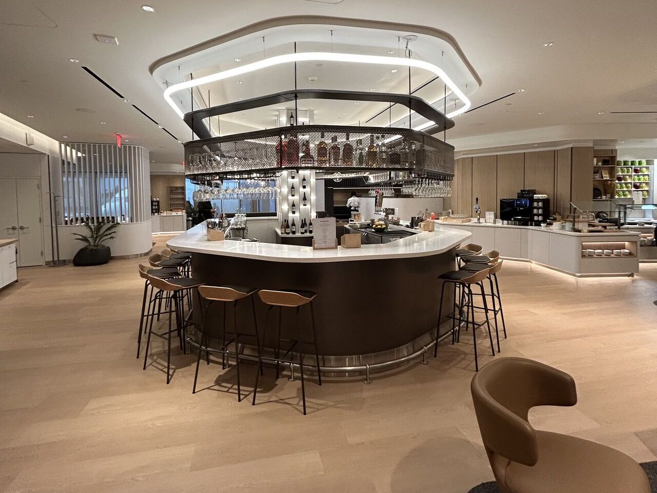 Lufthansa Allegris lounge Newark EWR bar Lufthansa Allegris lounge Newark EWR bar