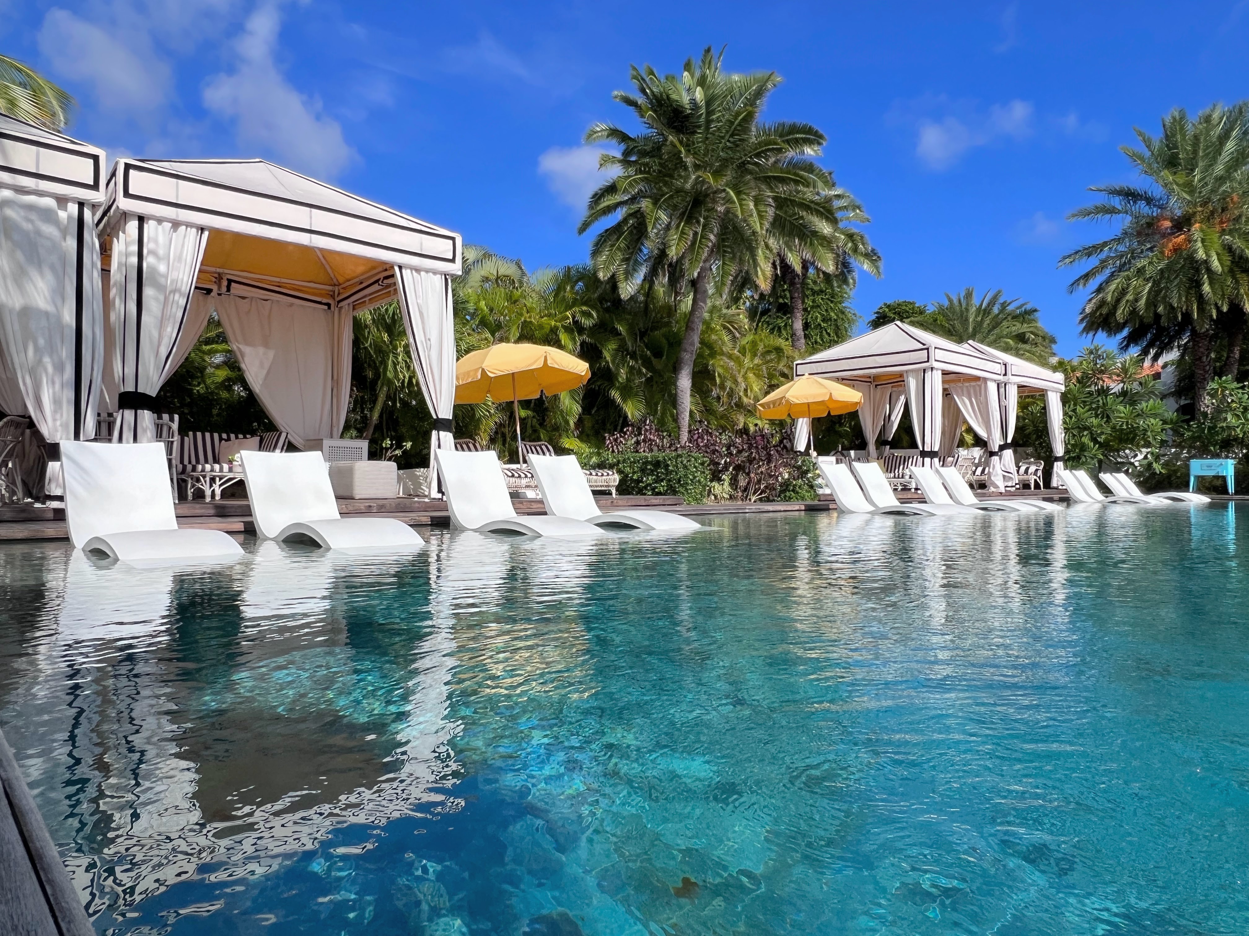 Malliouhana Mr and Mrs Smith pool and cabanas Malliouhana Mr and Mrs Smith pool and cabanas