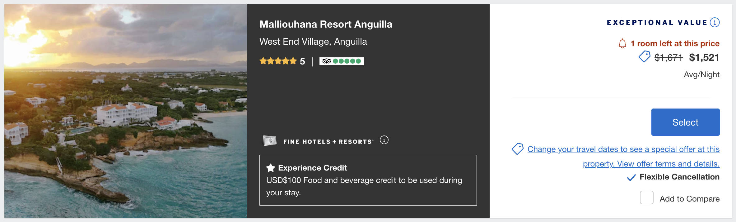 Malliouhana booking through Amex Fine Hotels and Resorts Malliouhana booking through Amex Fine Hotels and Resorts