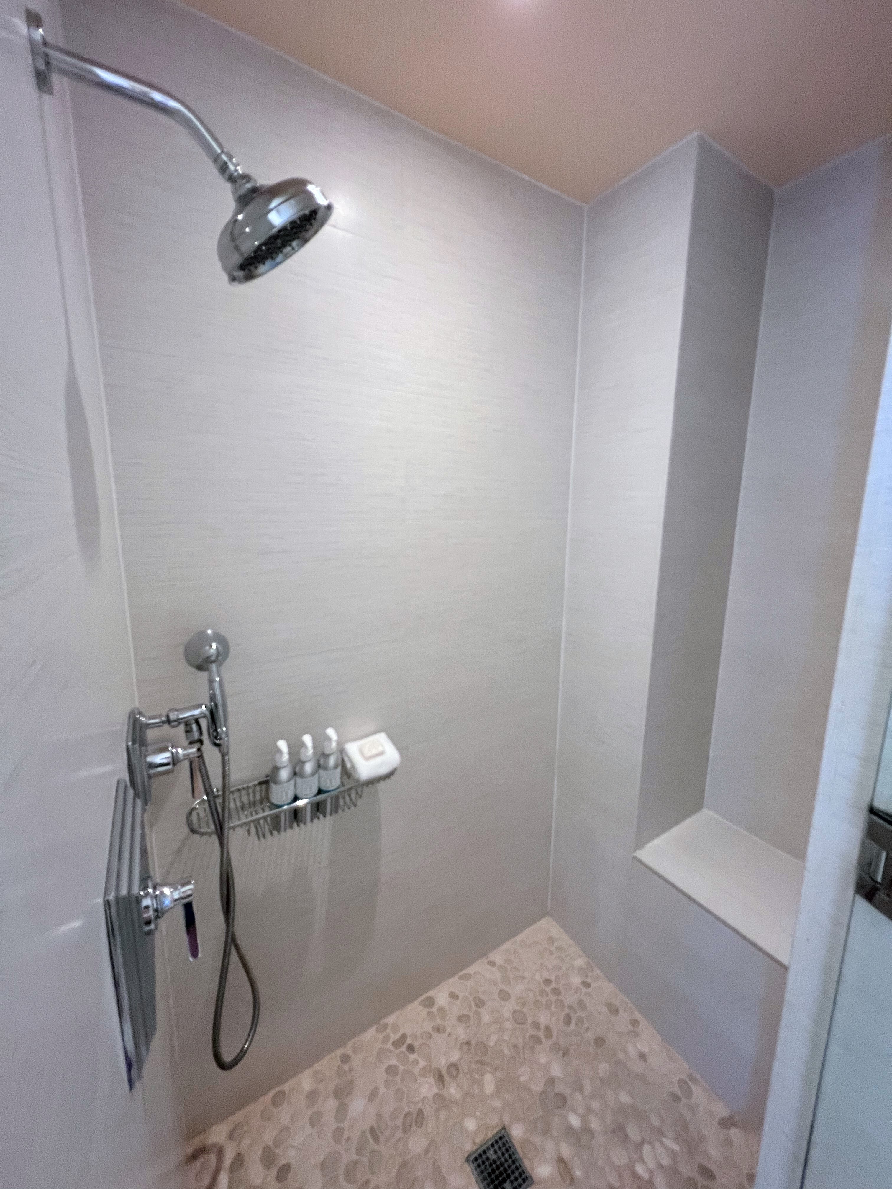 Malliouhana guest room shower Malliouhana guest room shower