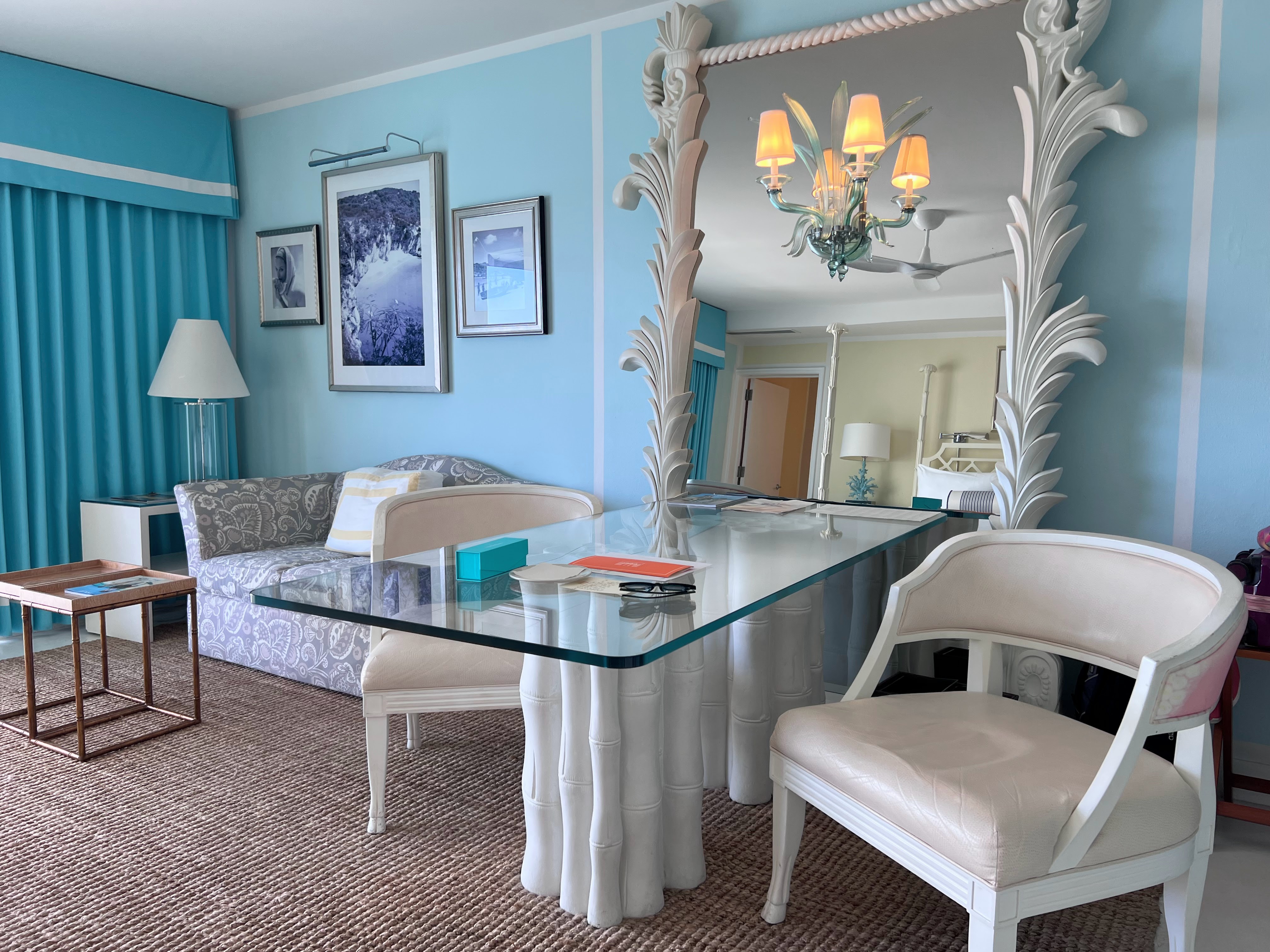 Malliouhana guest room table and mirror Malliouhana guest room table and mirror
