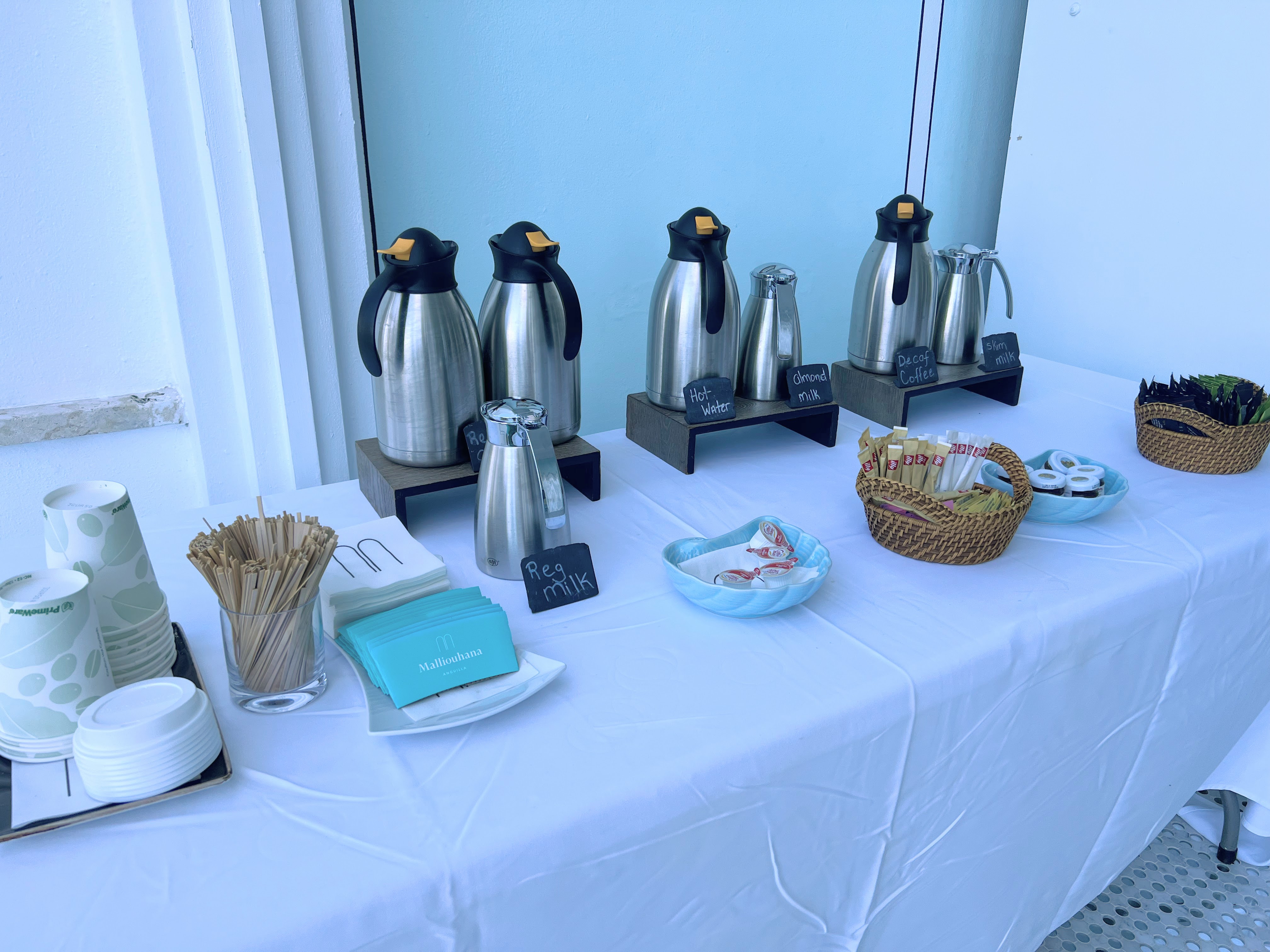 Malliouhana lobby coffee and tea Malliouhana lobby coffee and tea