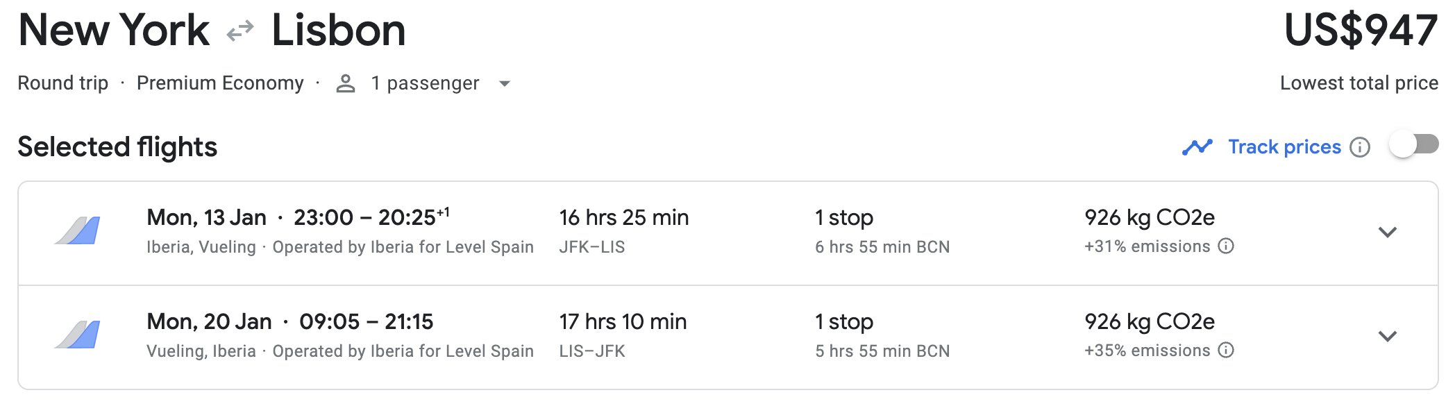 New York to Lisbon New York to Lisbon