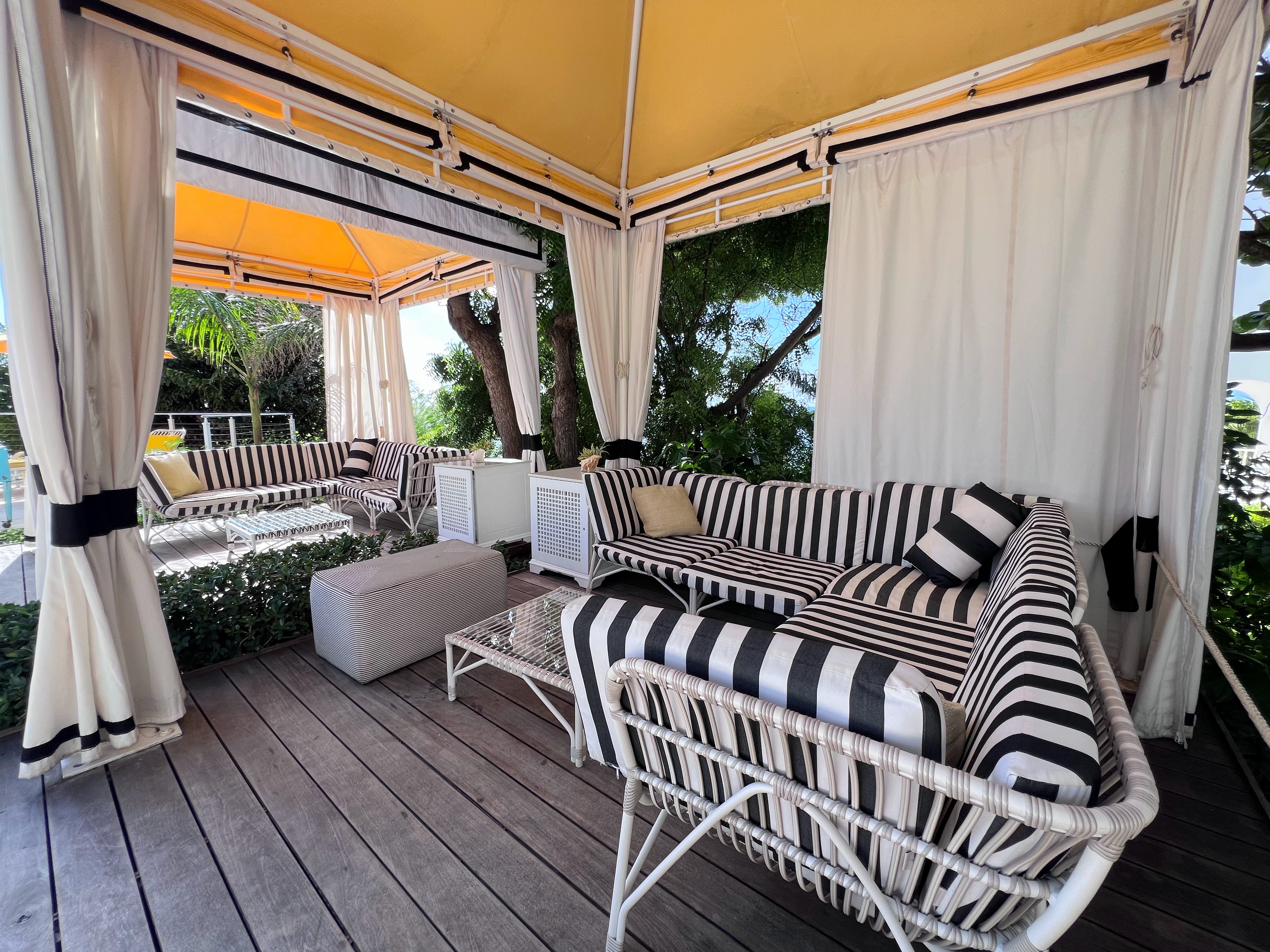 Poolside cabanas at Malliouhana Anguilla Poolside cabanas at Malliouhana Anguilla