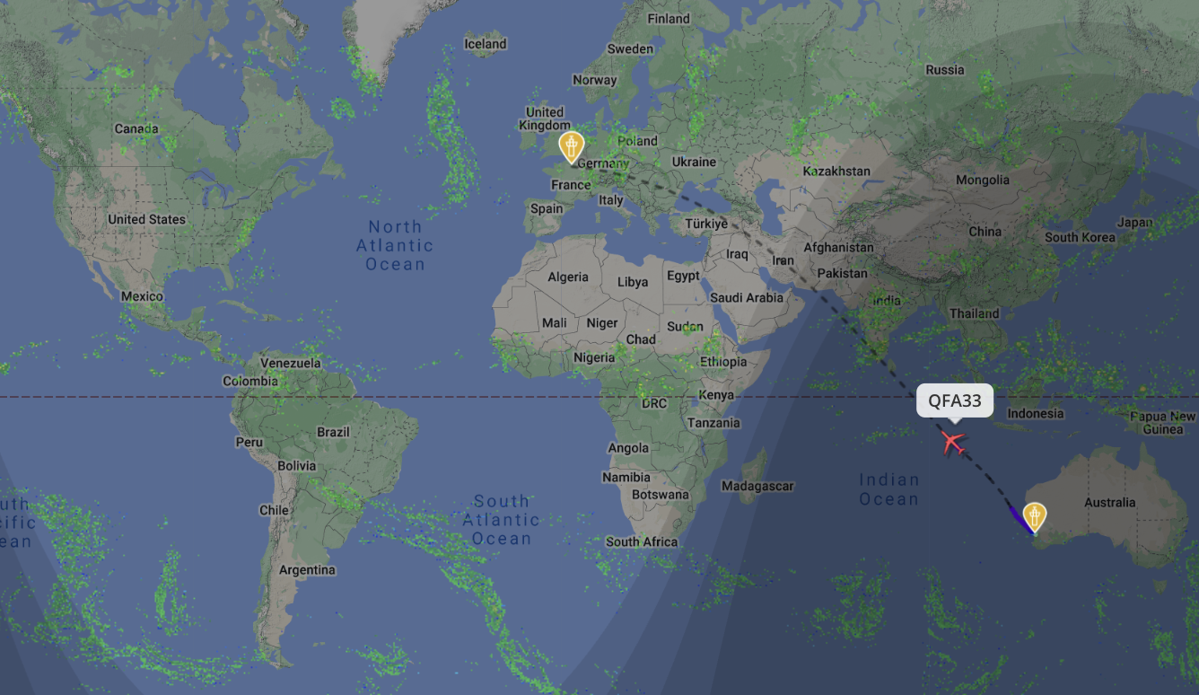Qantas Perth to Paris Qantas Perth to Paris flight tracker