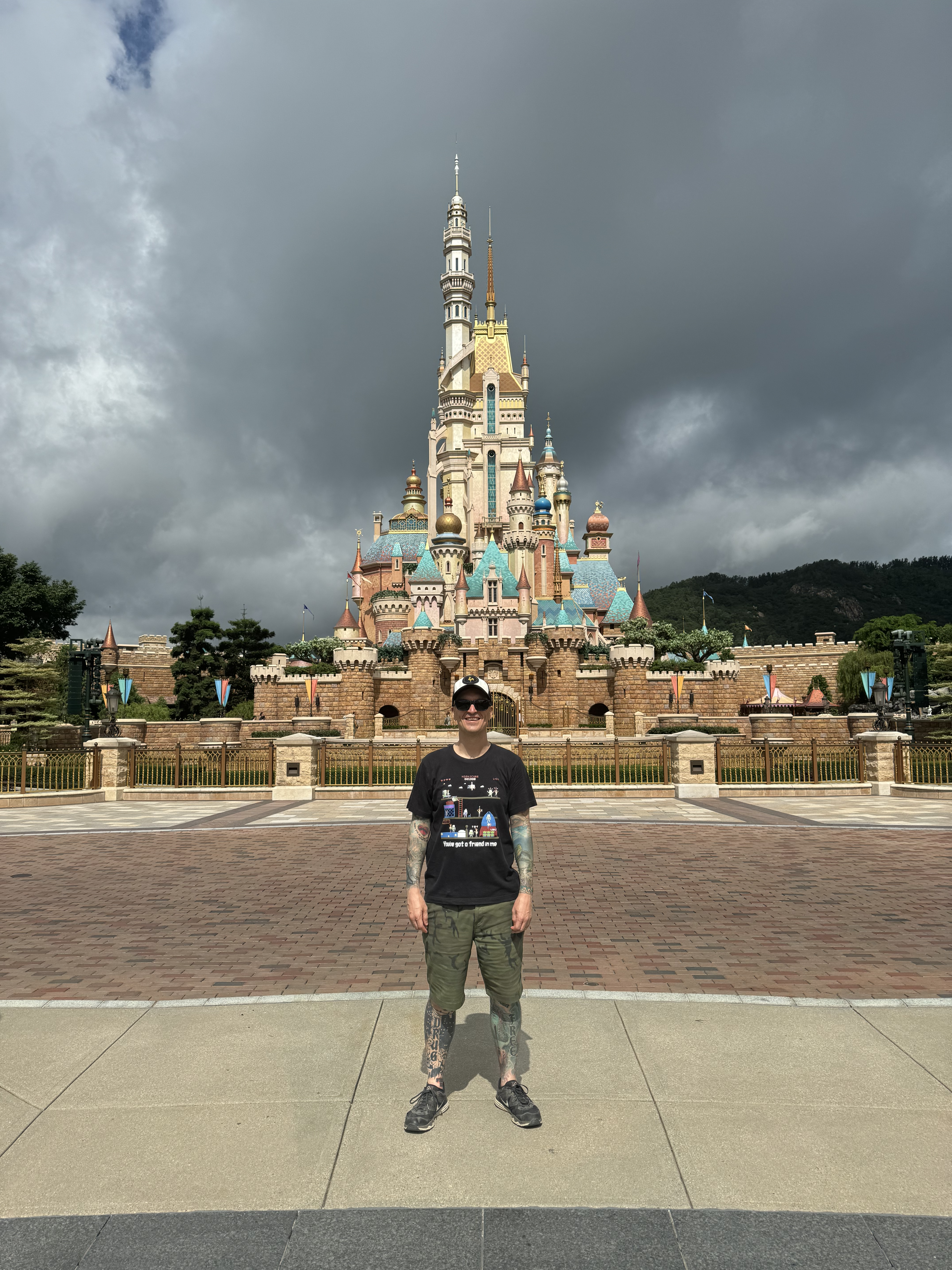 Ryan at Hong Kong Disneyland castle Ryan at Hong Kong Disneyland castle