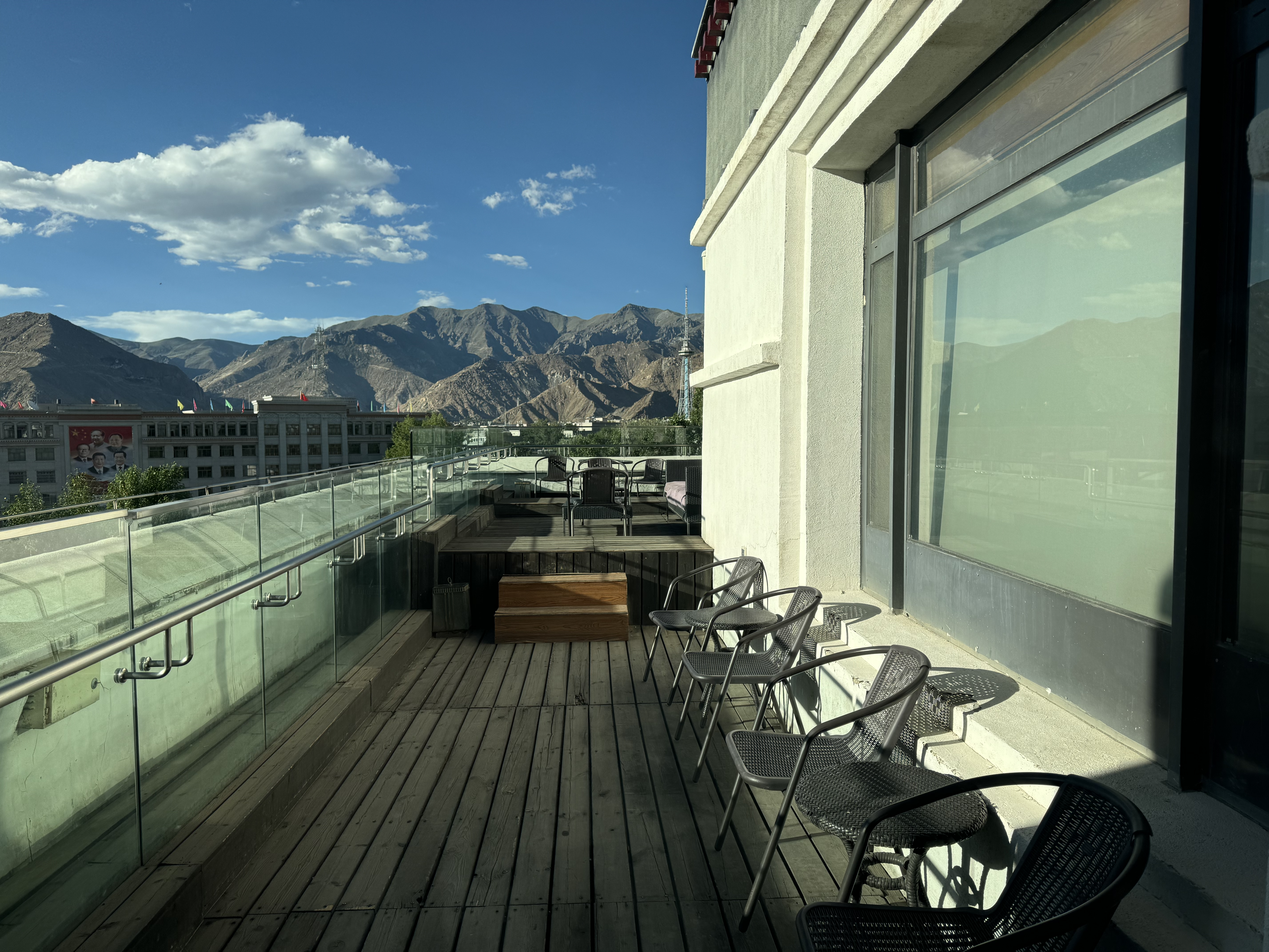 St Regis Lhasa Tubo Bar outdoor deck St Regis Lhasa Tubo Bar outdoor deck