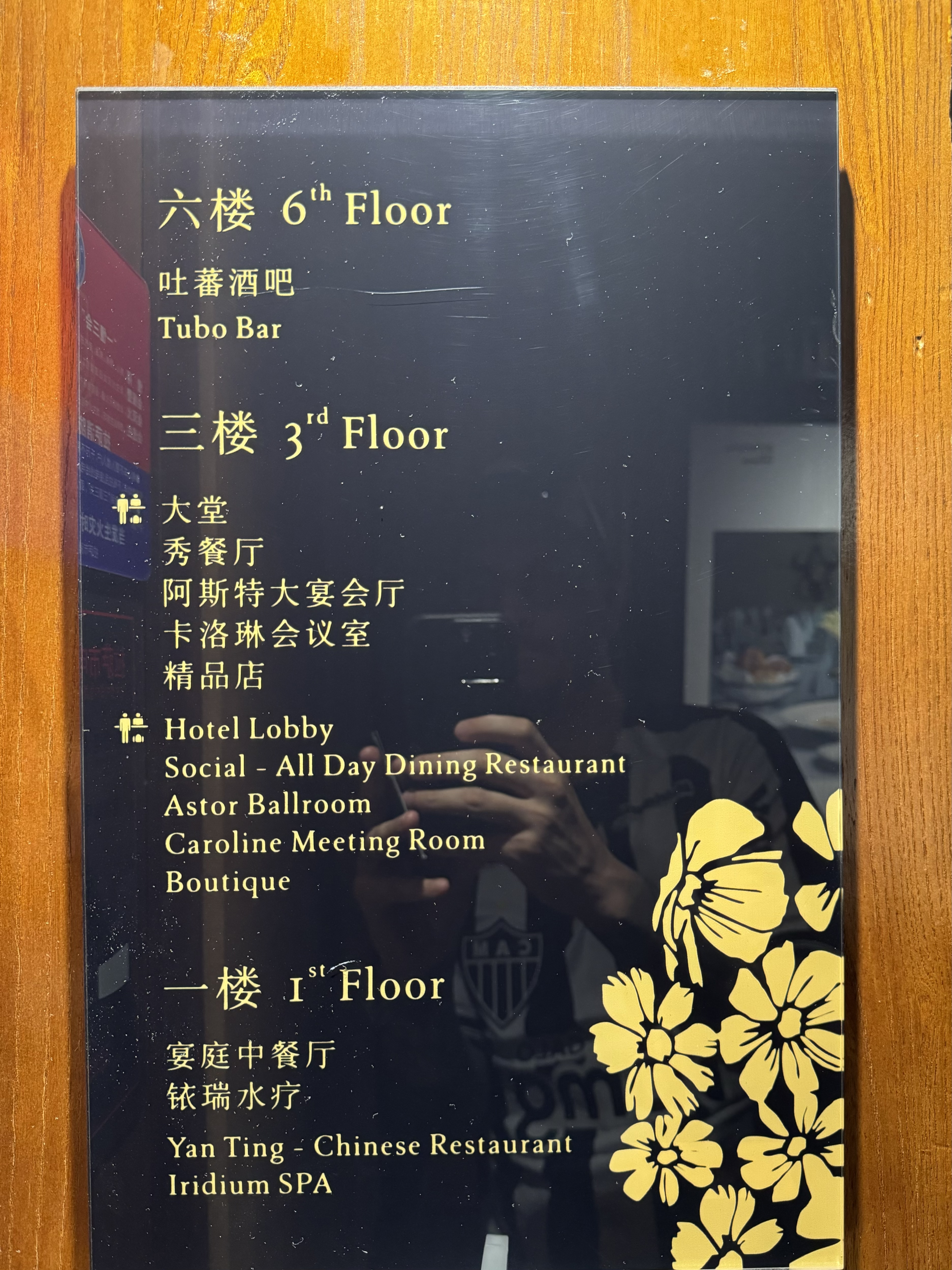 St Regis Lhasa elevator floor sign St Regis Lhasa elevator floor sign
