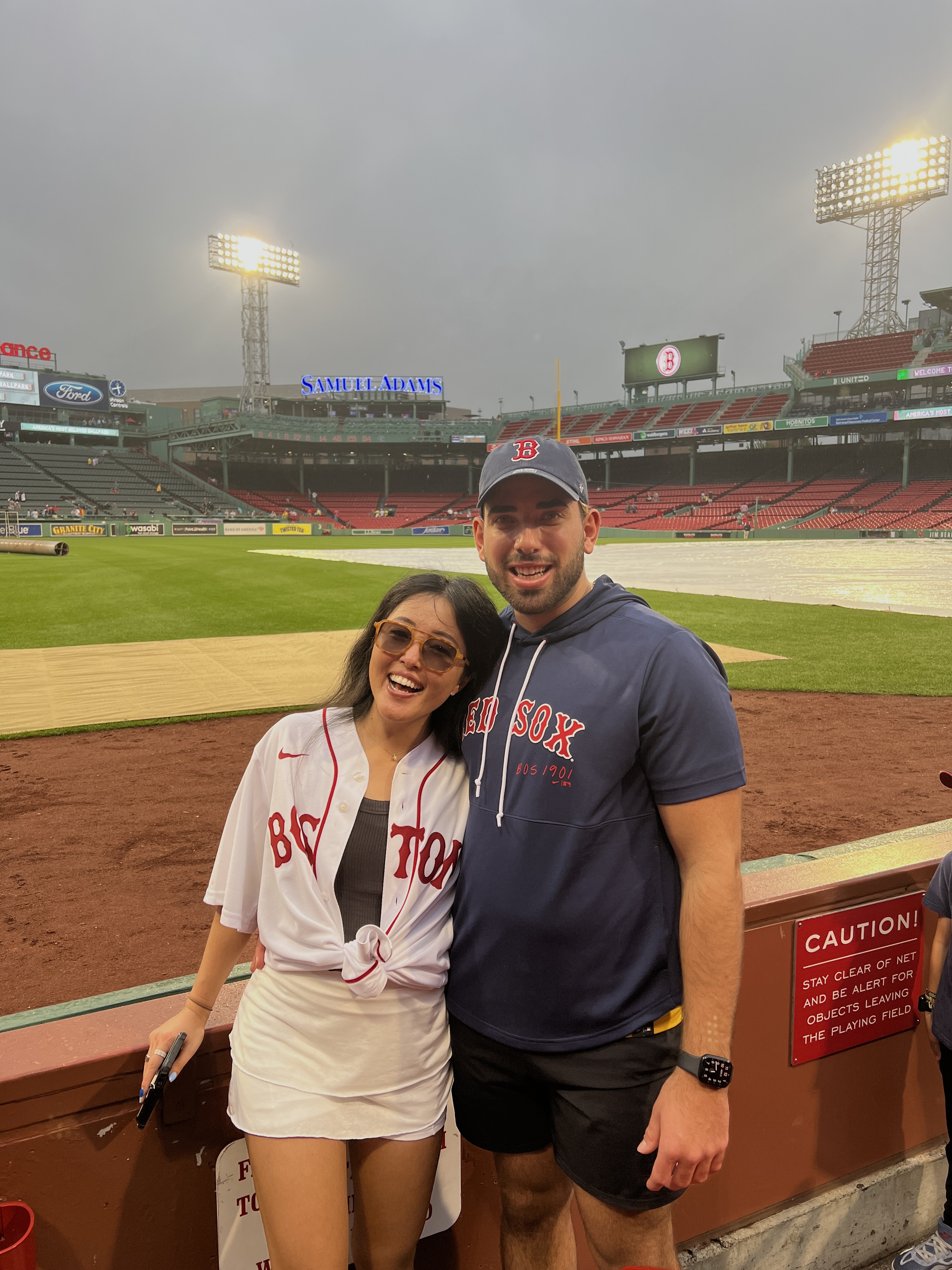Stella and Nick at Fenway Park My boyfriend and I at the Yankees at Red Sox game at the iconic Fenway Park.