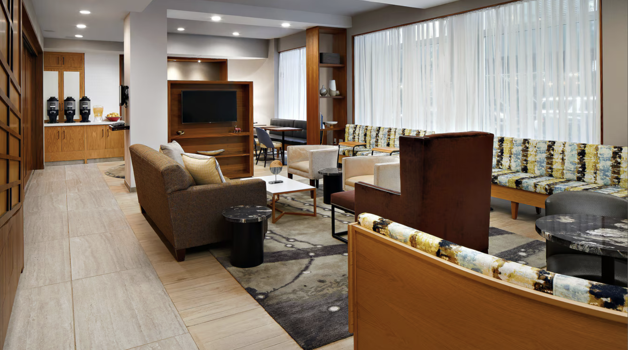 The lobby at the TownePlace Suites New York ManhattanTimes Square The lobby at the TownePlace Suites New York ManhattanTimes Square