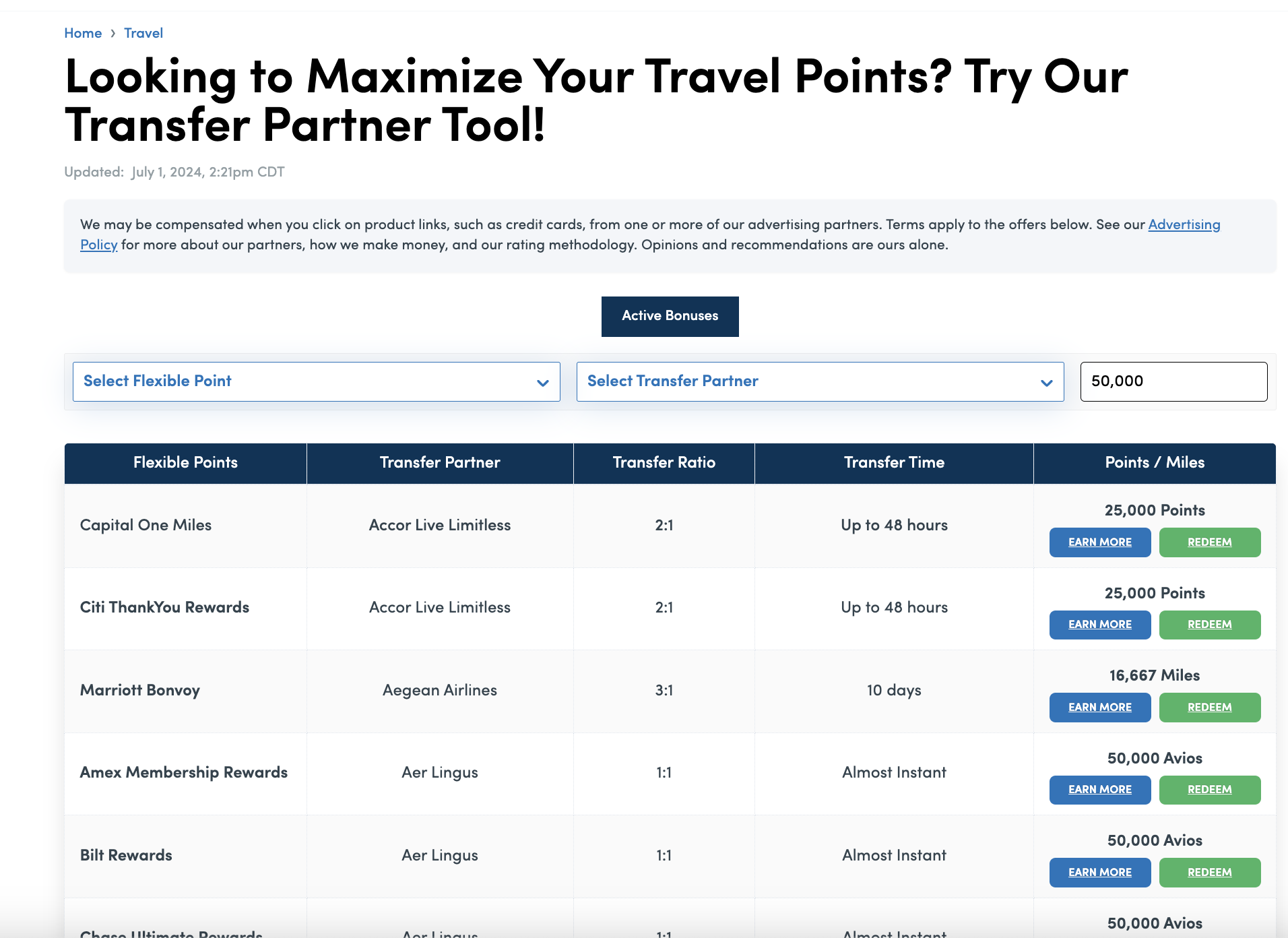 Transfer Partner Tool 1 Transfer Partner Tool from Upgraded Points
