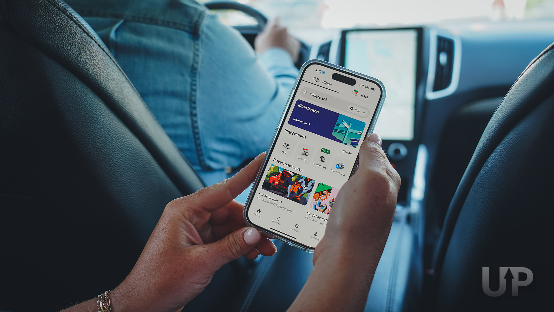 Uber Ride Share App Interface Upgraded Points LLC 2