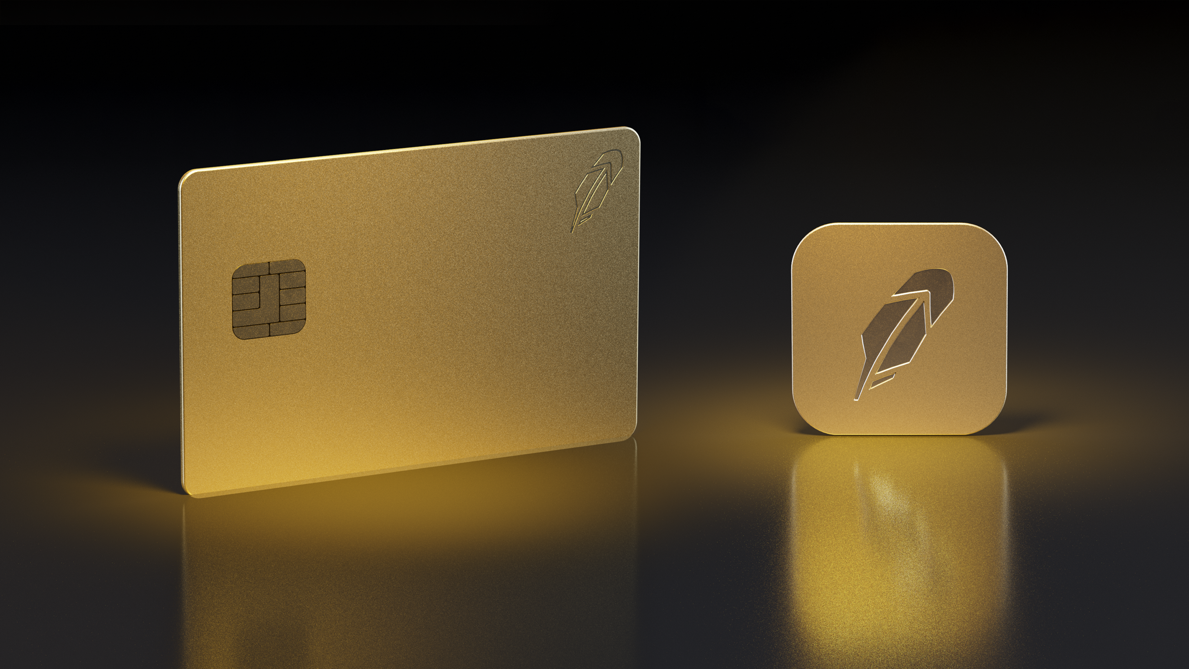 3. New Robinhood Gold Card and Robinhood Logo in Gold 3. New Robinhood Gold Card and Robinhood Logo in Gold