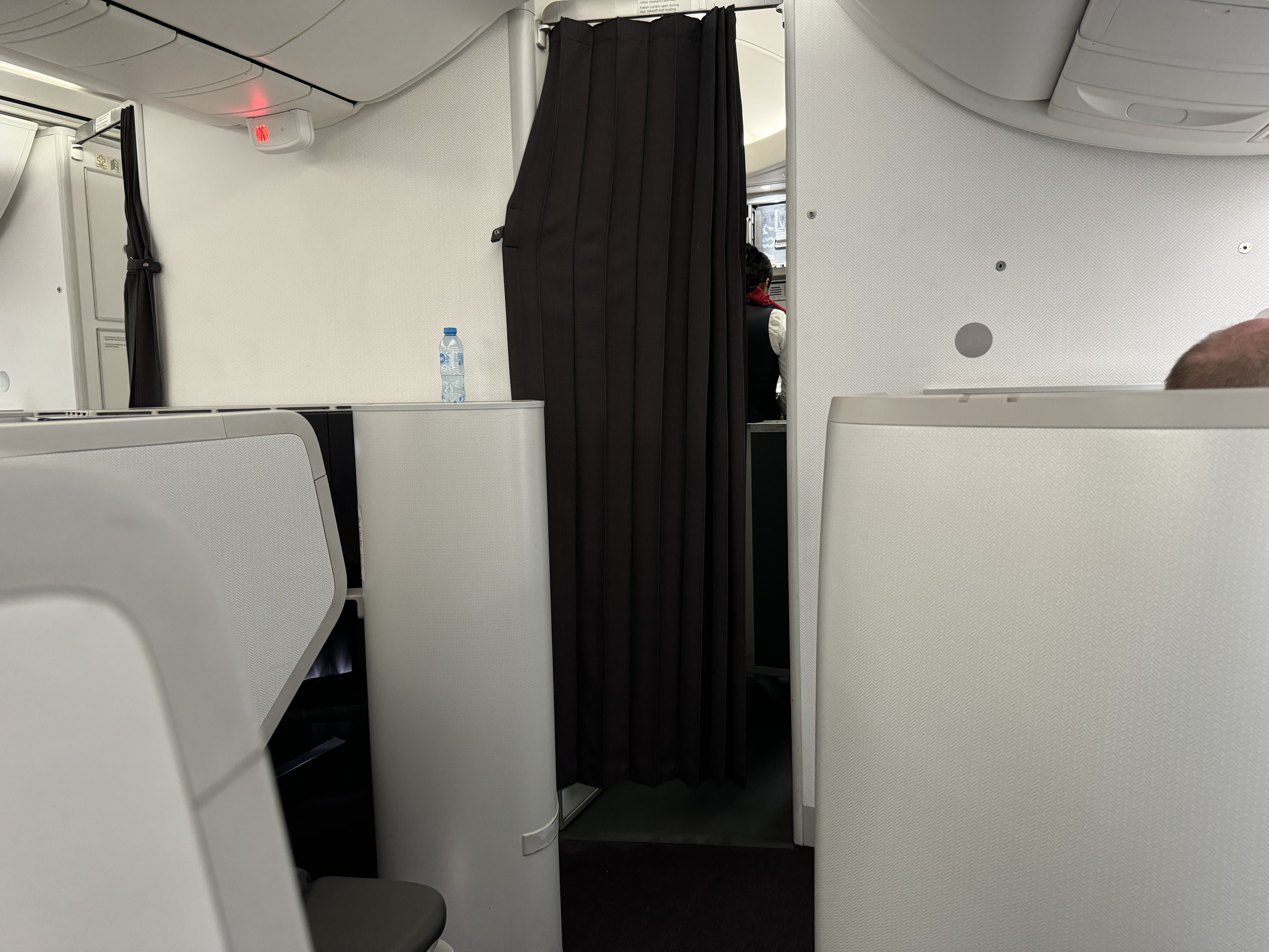 Aeromexico B787 9 business class curtain to front galley Aeromexico B787 9 business class curtain to front galley