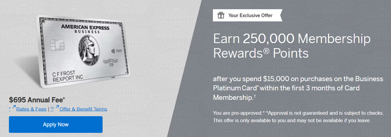 image 2 Amex Business Platinum 250K Sign Up Bonus