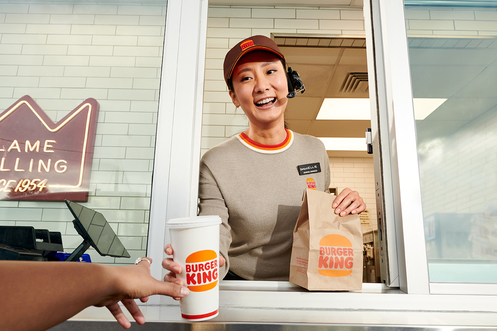 Burger King drive thru employee