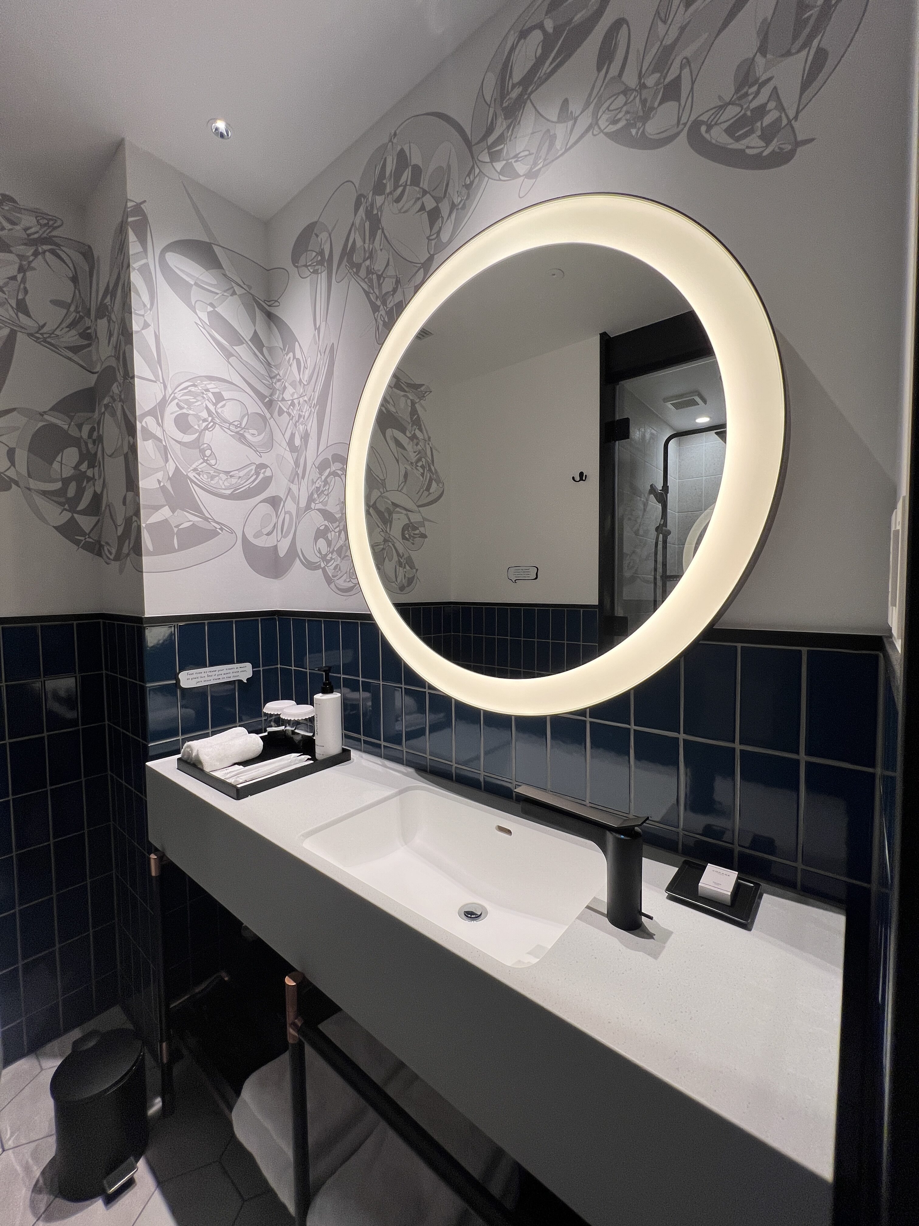 Caption by Hyatt Namba Osaka bathroom vanity and mirror Caption by Hyatt Namba Osaka bathroom vanity and mirror