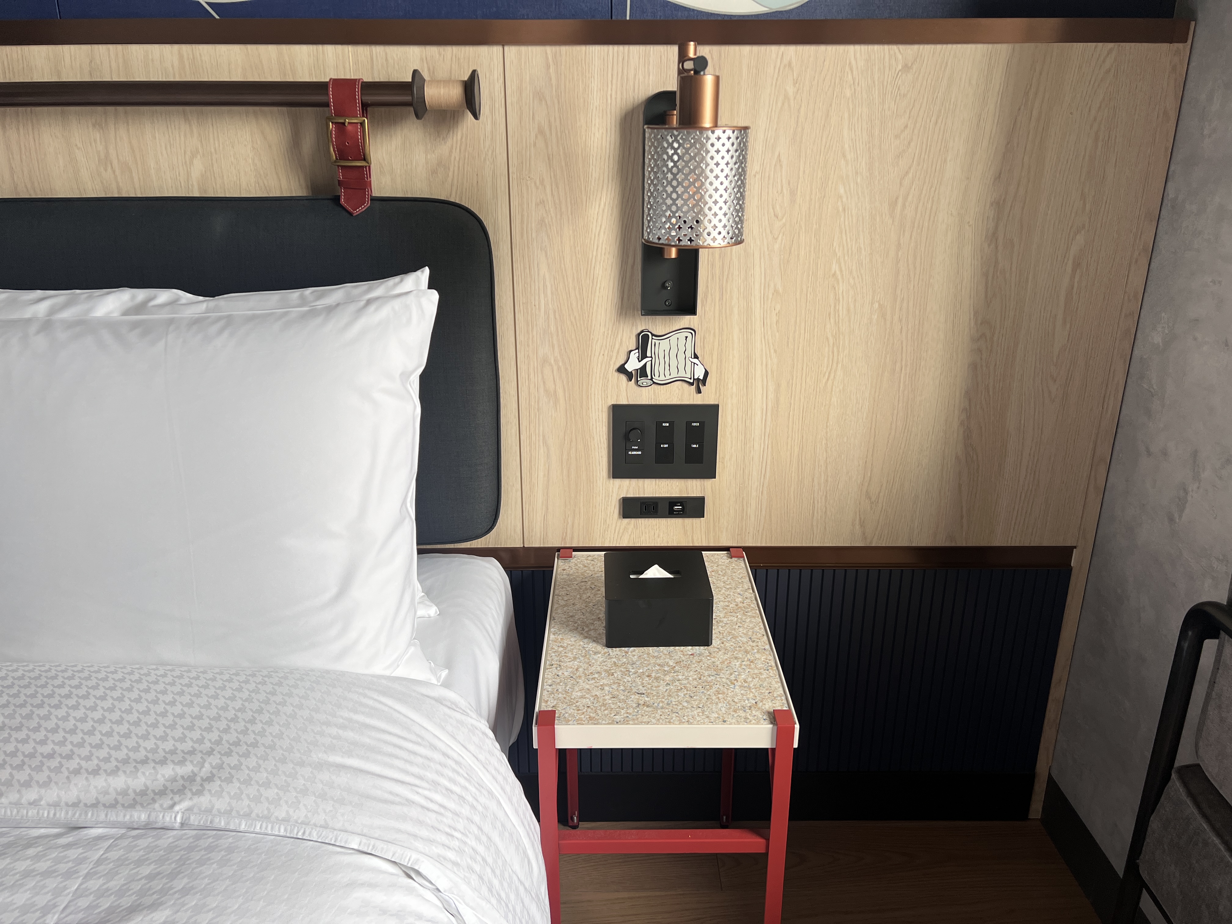 Caption by Hyatt Namba Osaka nightstand and light controls Caption by Hyatt Namba Osaka nightstand and light controls