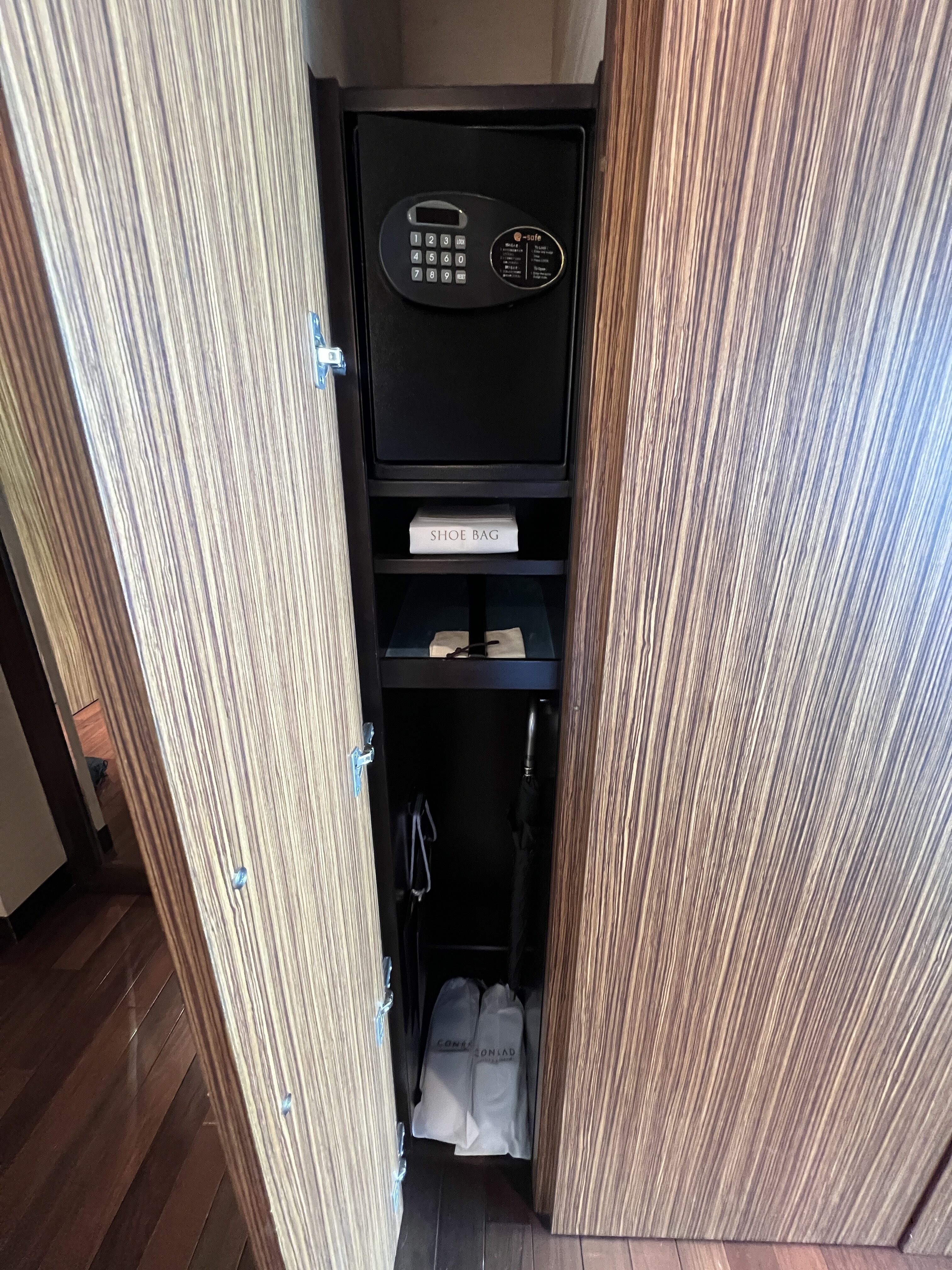 Conrad Tokyo room closet and safe Conrad Tokyo room closet and safe