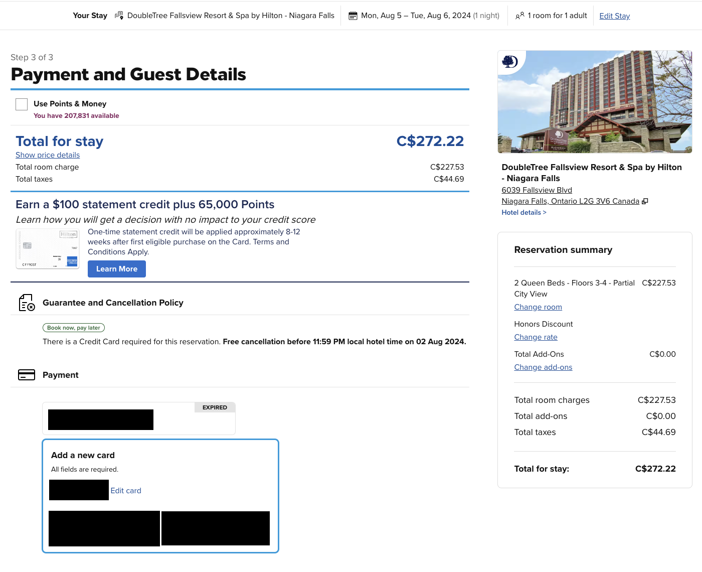 DoubleTree Fallsview Resort Spa by Hilton—Niagara Falls booking confirmation DoubleTree Fallsview Resort Spa by Hilton—Niagara Falls booking confirmation
