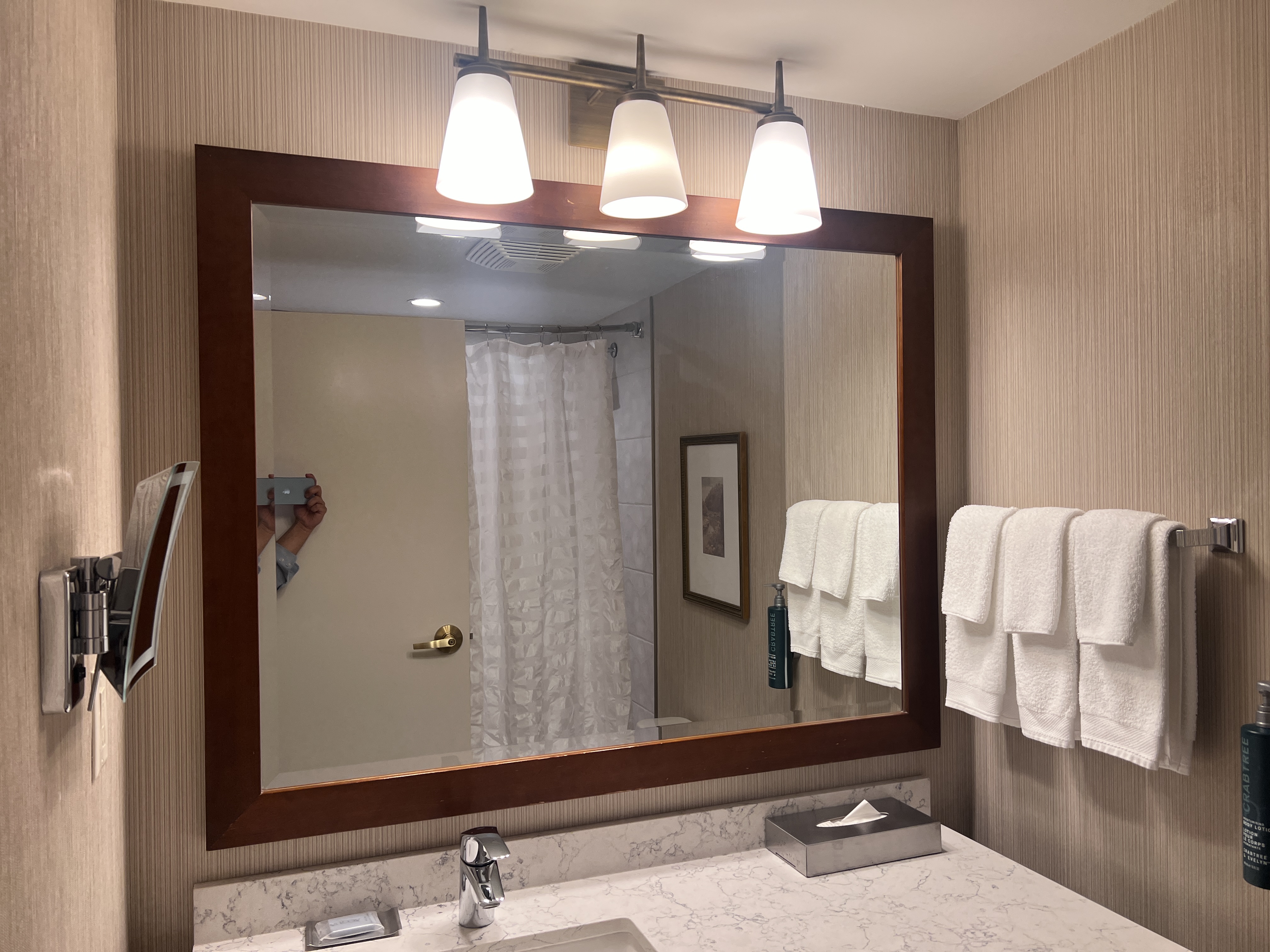 DoubleTree Fallsview Resort Spa by Hilton Niagara Falls bathroom from entrance DoubleTree Fallsview Resort Spa by Hilton Niagara Falls bathroom from entrance