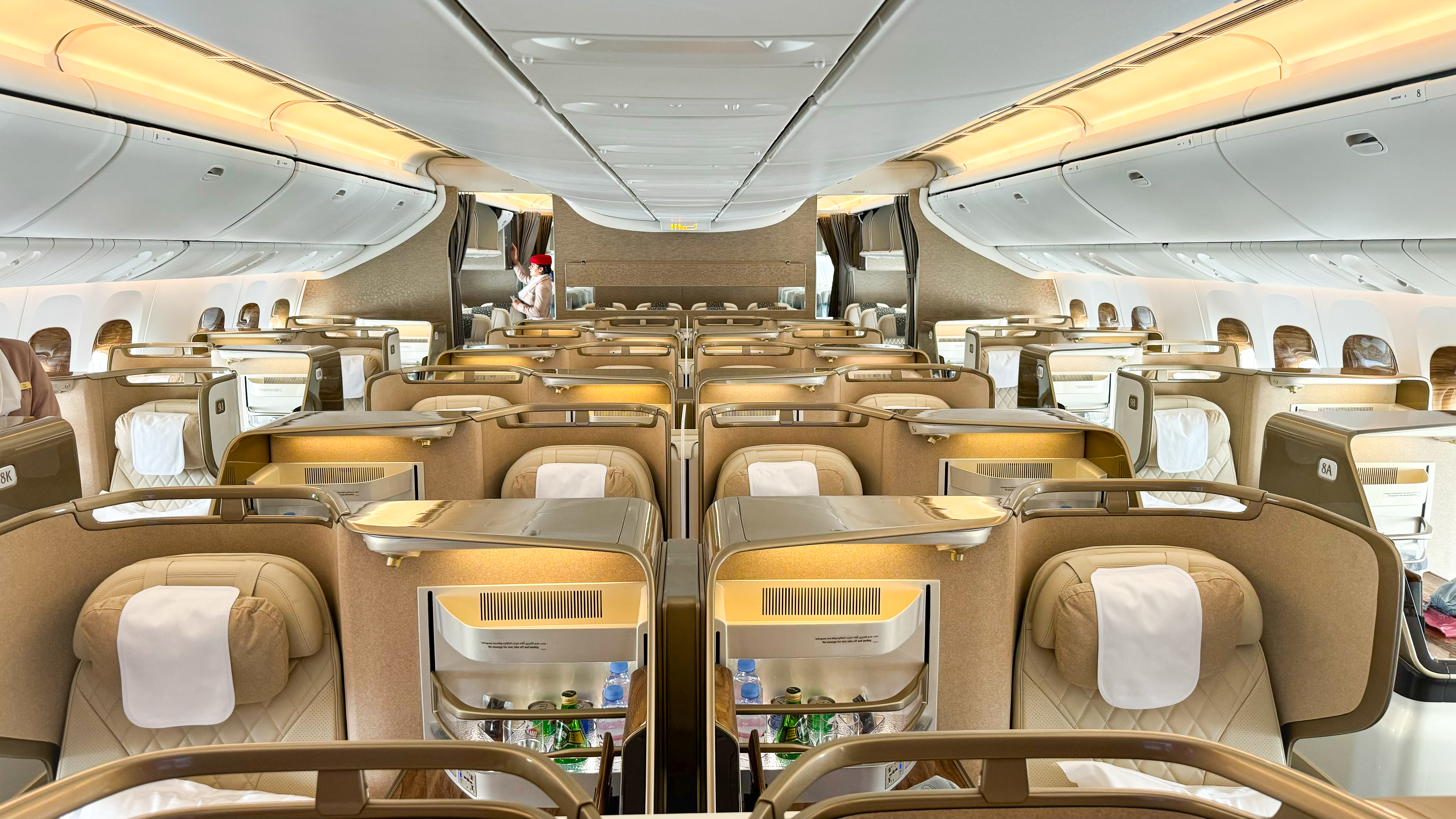 Emirates 777 refreshed business class cabin