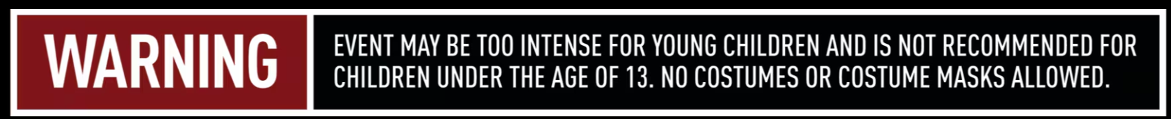 Haunted Houses at Halloween Horror Nights 2024 Universal Orlando warning Haunted Houses at Halloween Horror Nights 2024 Universal Orlando warning