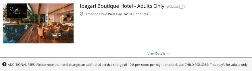Hyatt Mr Mrs Smith Ibagari Boutique Hotel resort fee Honduras Hyatt Mr Mrs Smith Ibagari Boutique Hotel resort fee Honduras