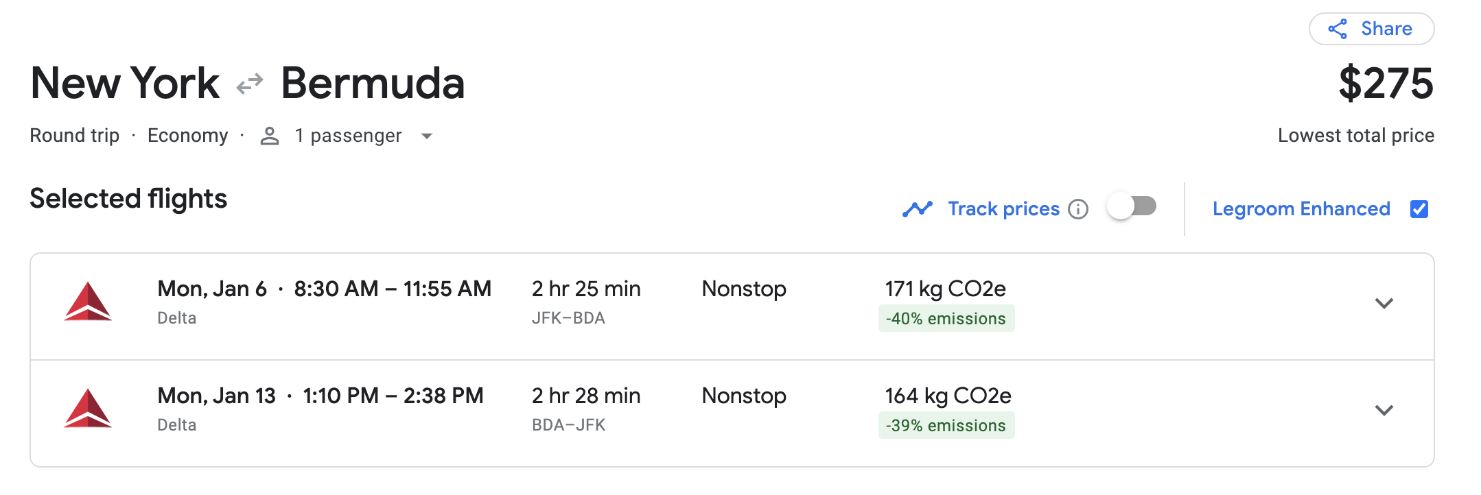 JFK to BDA Delta JFK to BDA Delta