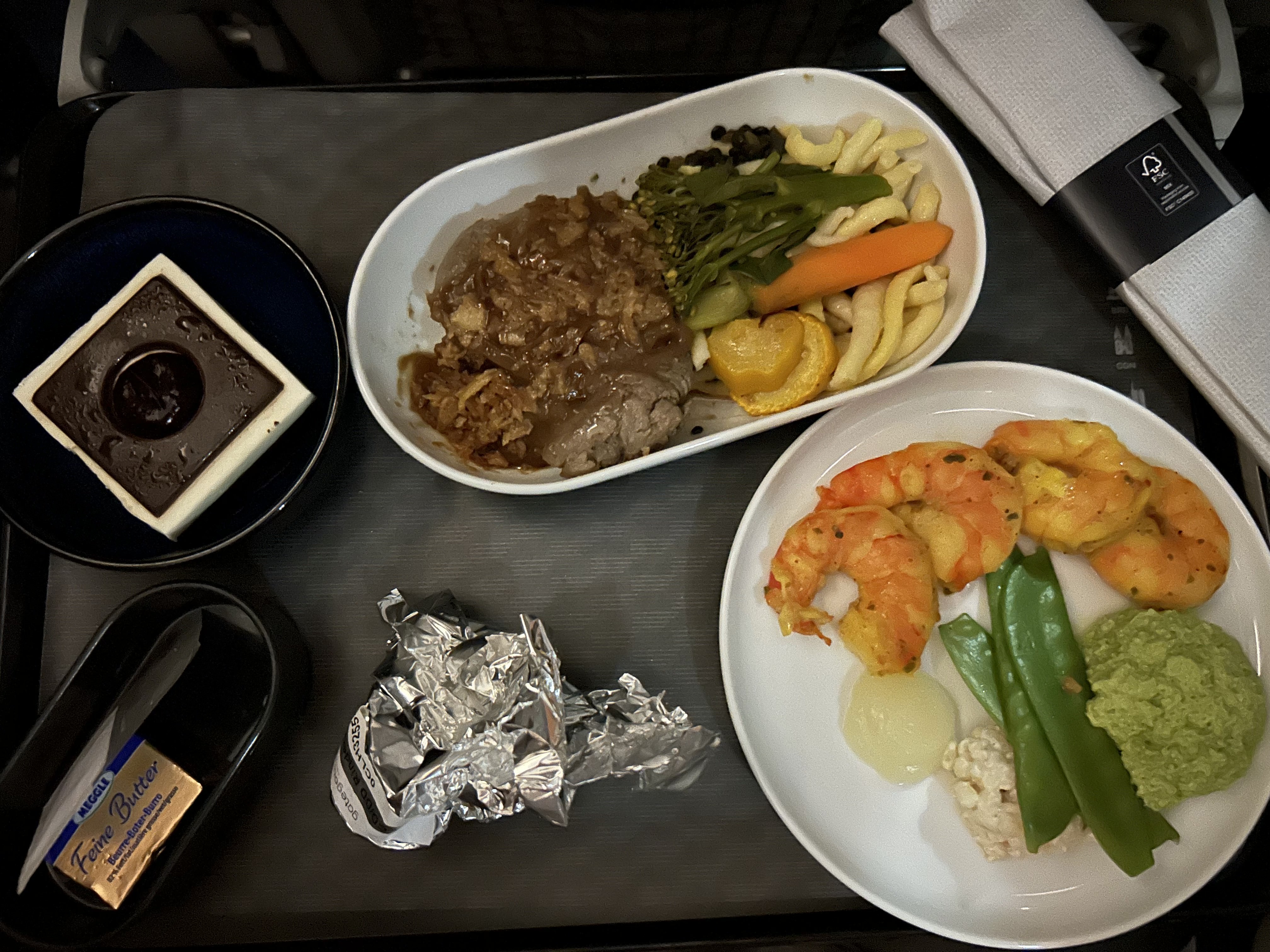 Lufthansa Business Class Dinner Lufthansa Business Class Dinner