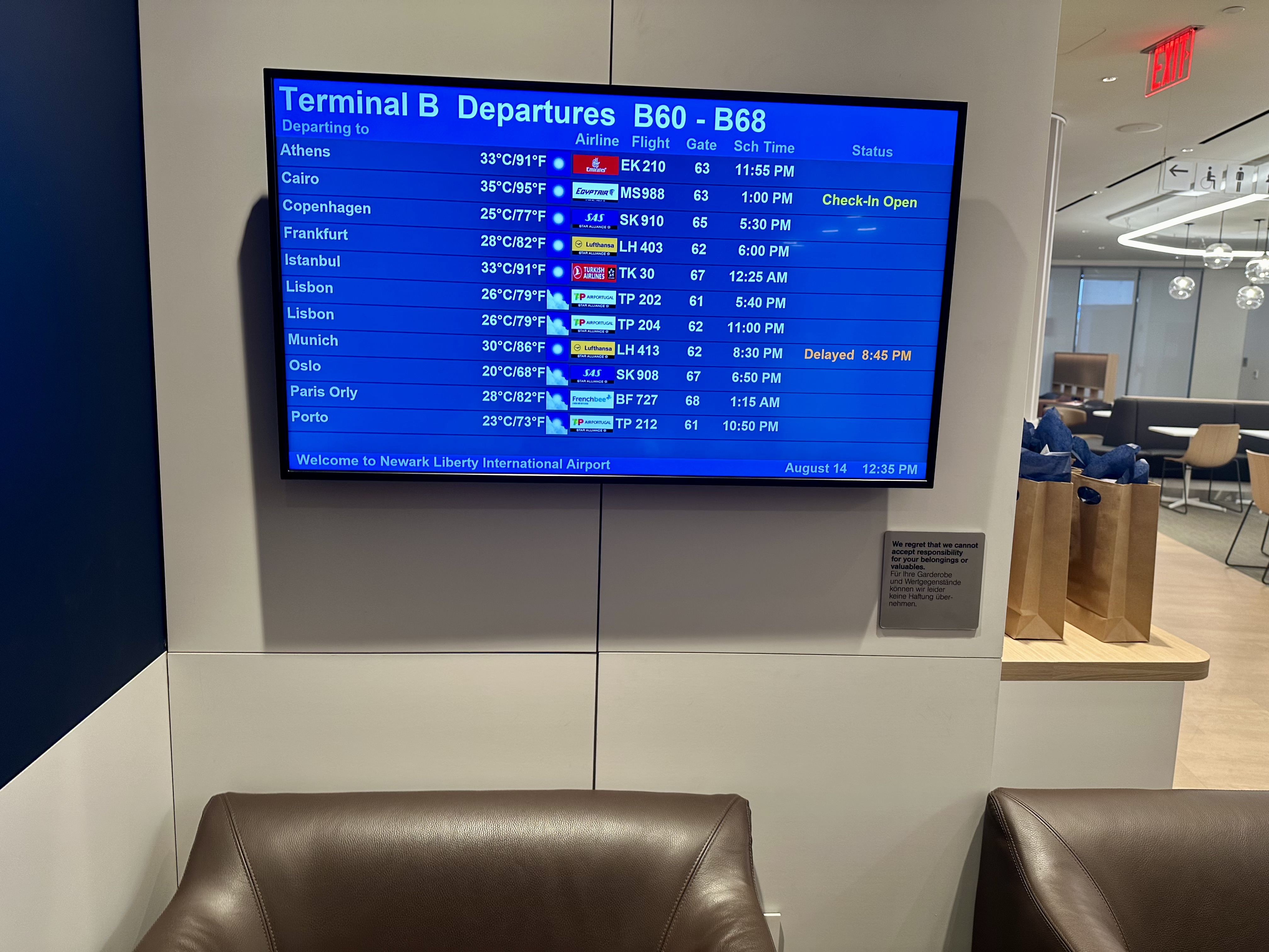 Lufthansa Lounge Timetable Lufthansa Lounge Timetable
