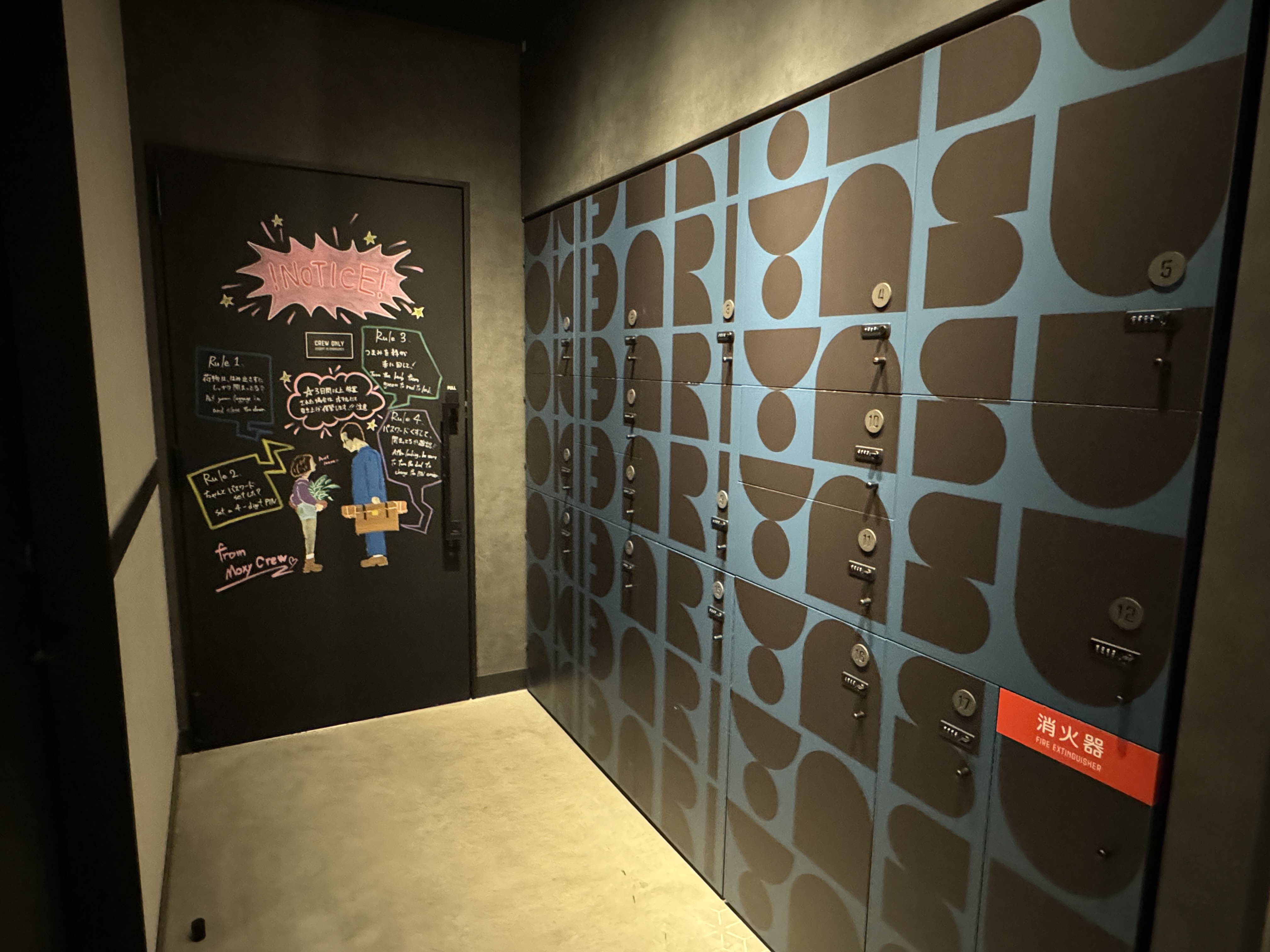 Moxy Kyoto lockers