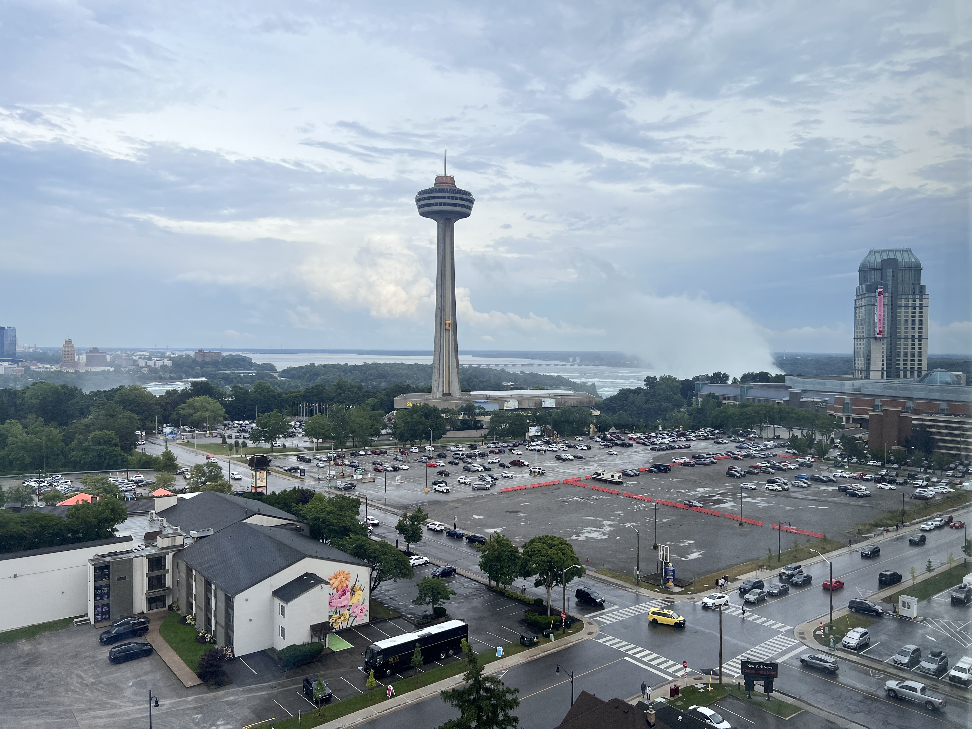 Niagara Falls Skylon Tower view from DoubleTree Fallsview Resort Spa by Hilton Niagara Falls Niagara Falls Skylon Tower view from DoubleTree Fallsview Resort Spa by Hilton Niagara Falls