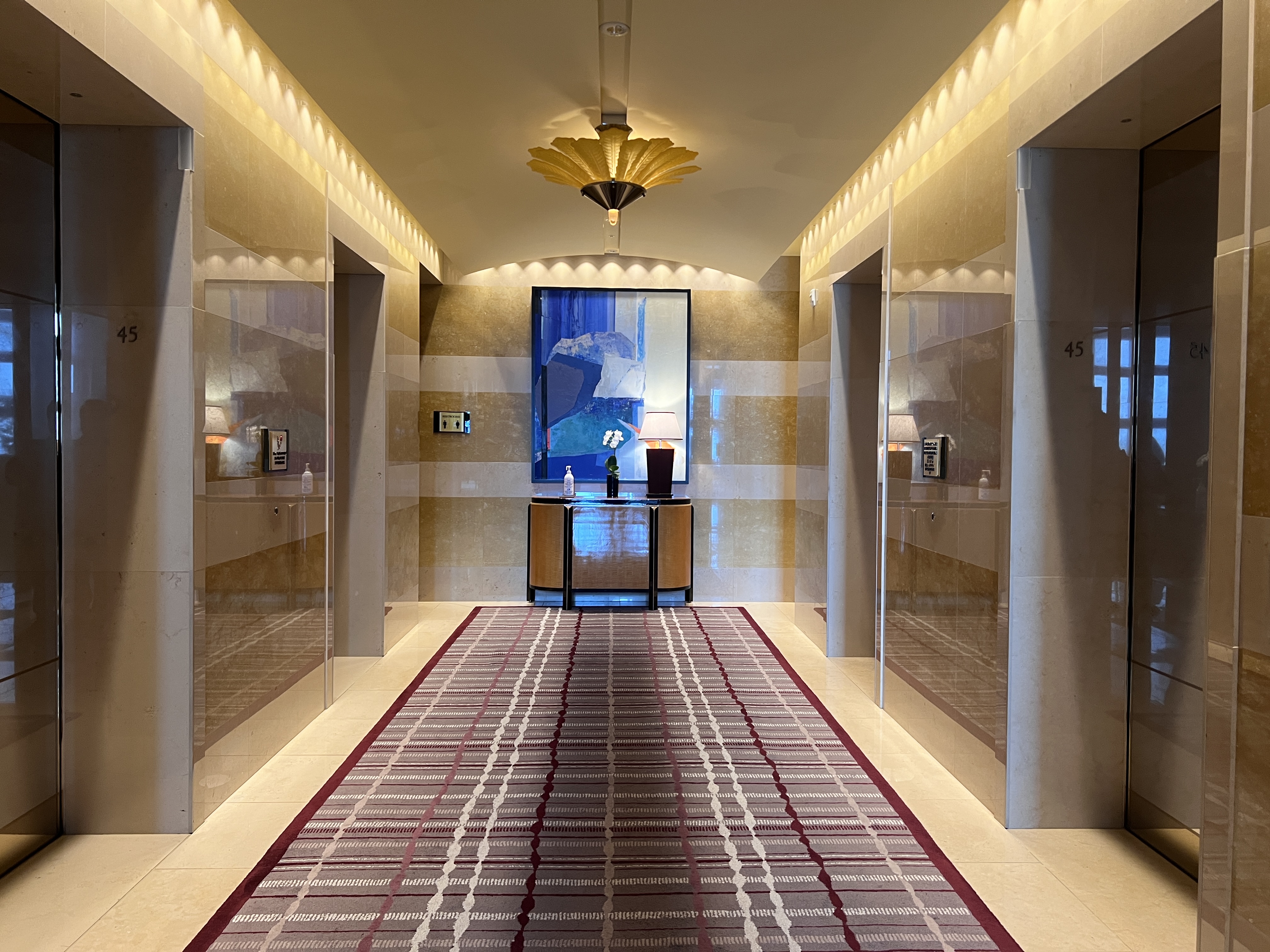 Ritz Carlton Tokyo path to elevators Ritz Carlton Tokyo guest elevators