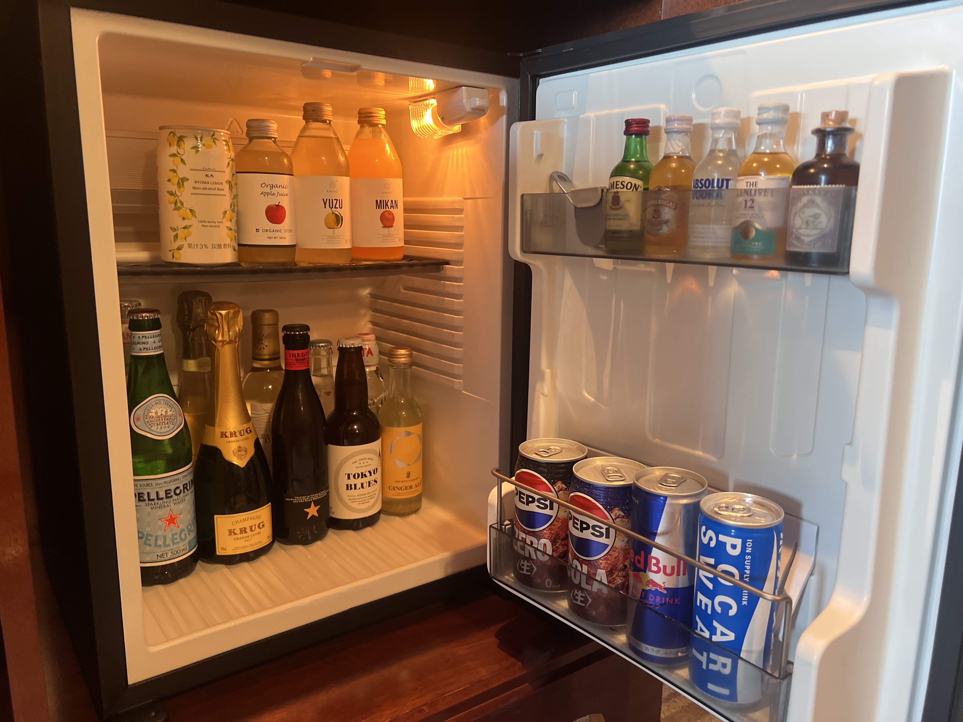 Ritz Carlton Tokyo room minibar drinks Ritz Carlton Tokyo room minibar drinks