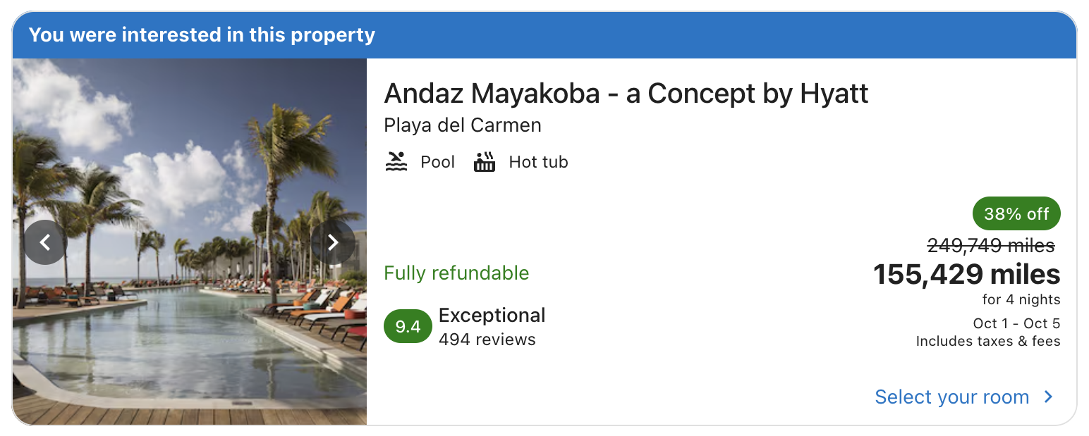 Stays by Alaska Vacations Andaz Mayakoba Mexico discounted redemption rate