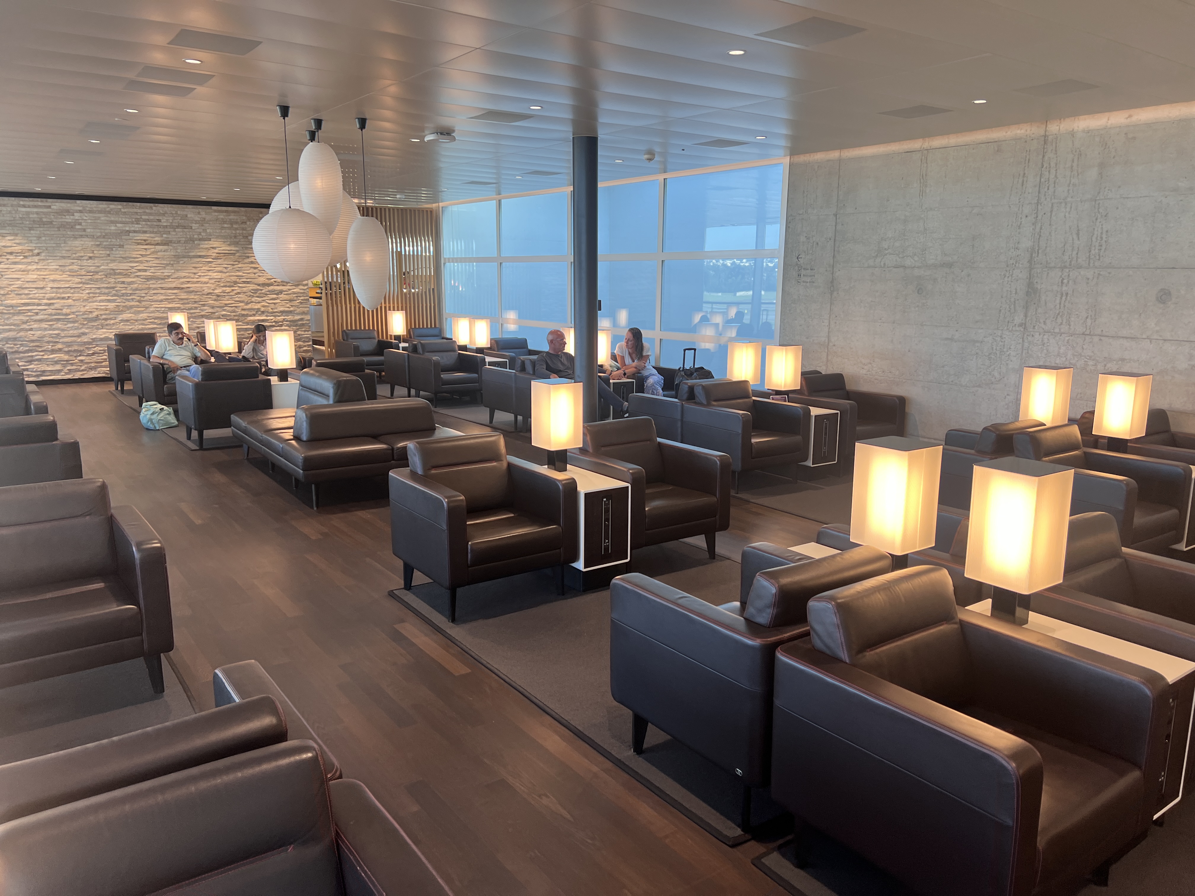 Swiss Business Class Lounge Zurich seating Swiss Business Class Lounge Zurich seating