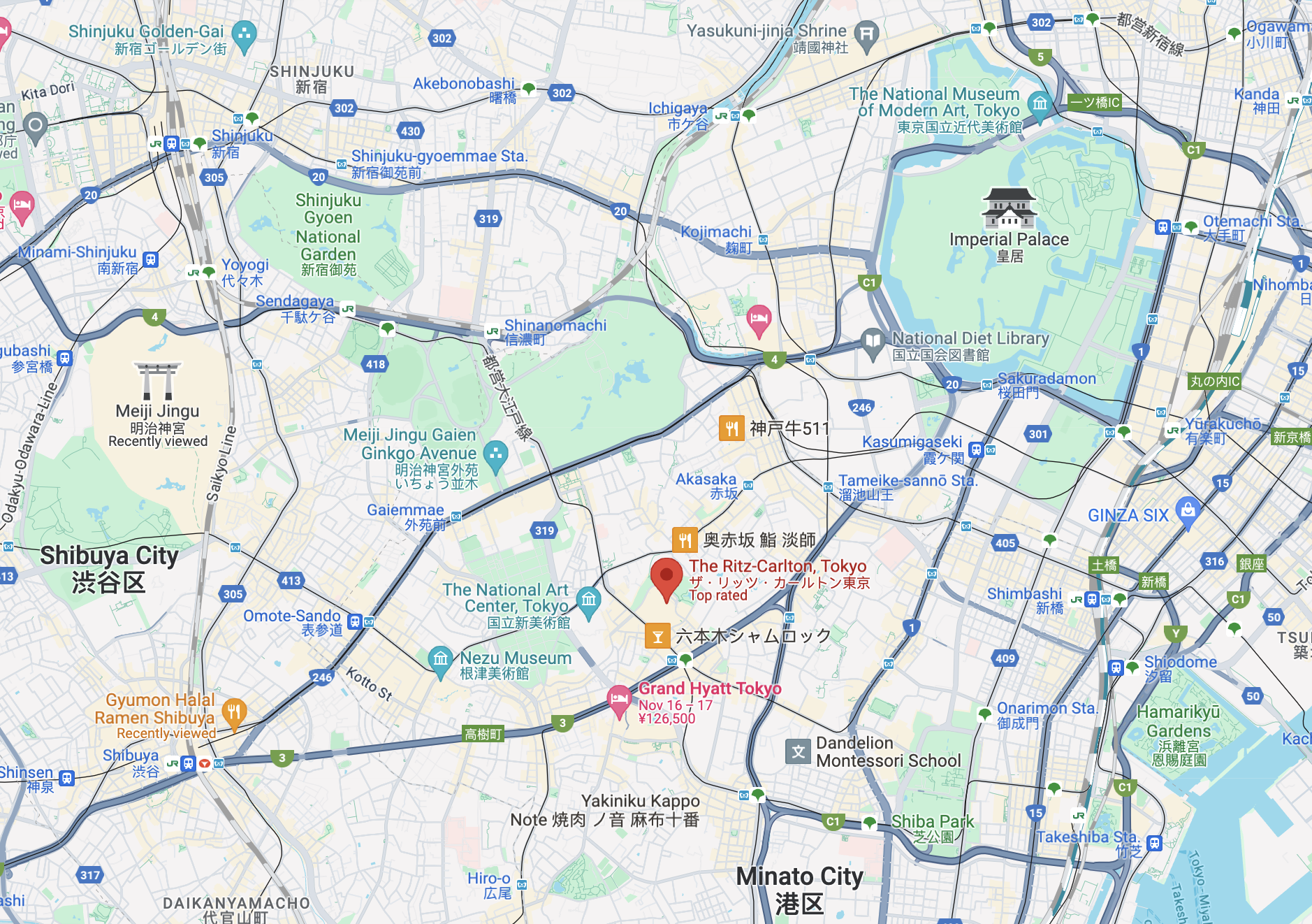 The Ritz Carlton Tokyo location Google Maps The Ritz Carlton Tokyo location Google Maps