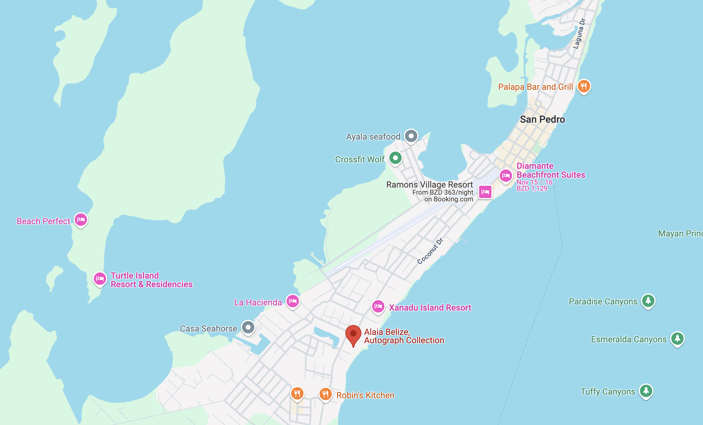 Alaia Belize location