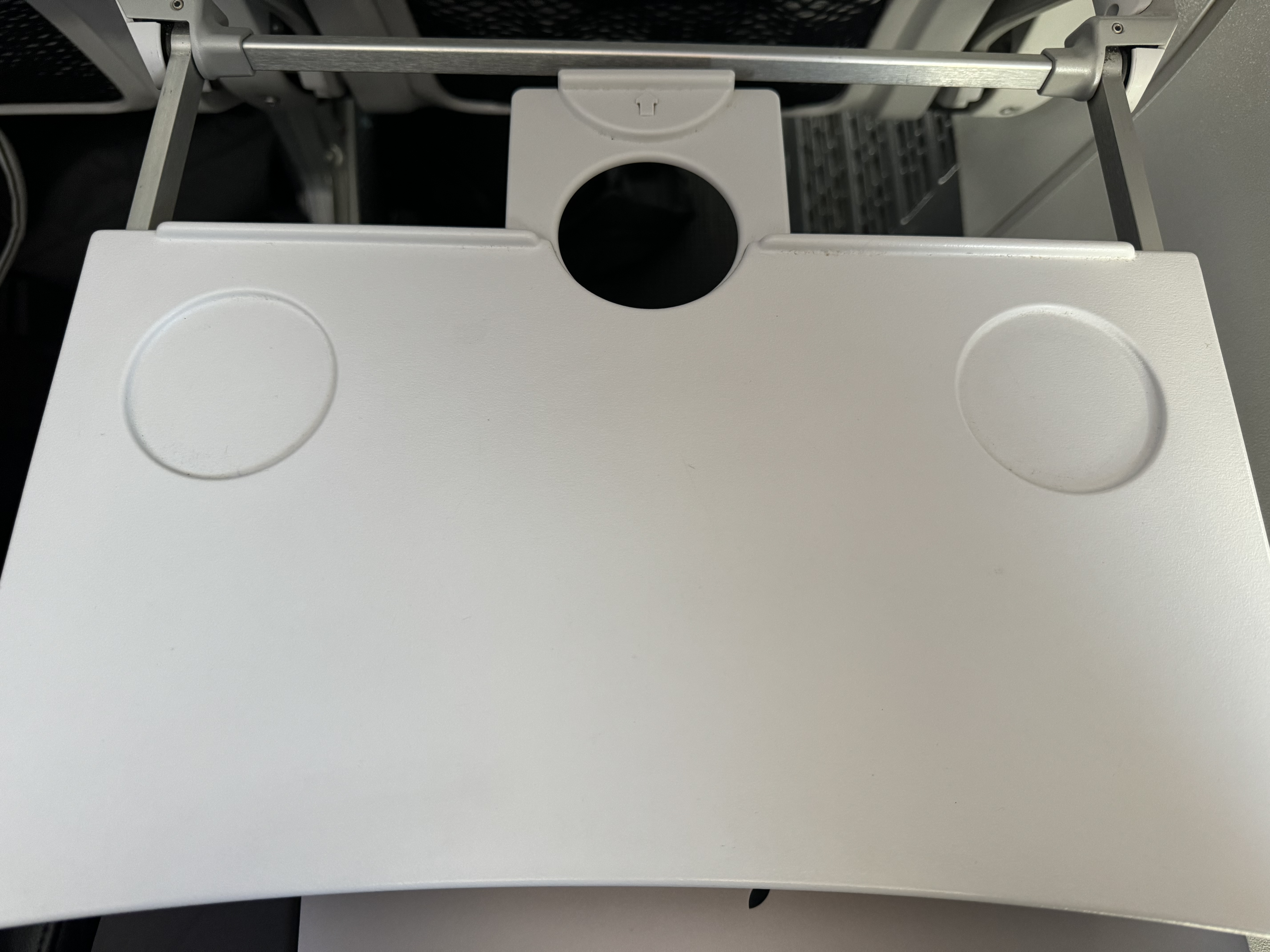 Alaska Airlines B737 9 MAX LAX BZE Extended tray